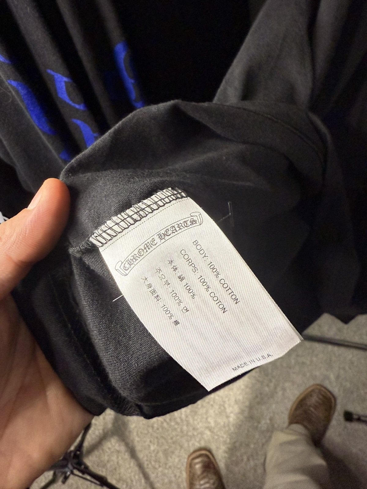 Chrome Hearts Chrome Hearts Black/Blue Longsleeve Tee Size US XL / EU 56 / 4 - 3 Thumbnail
