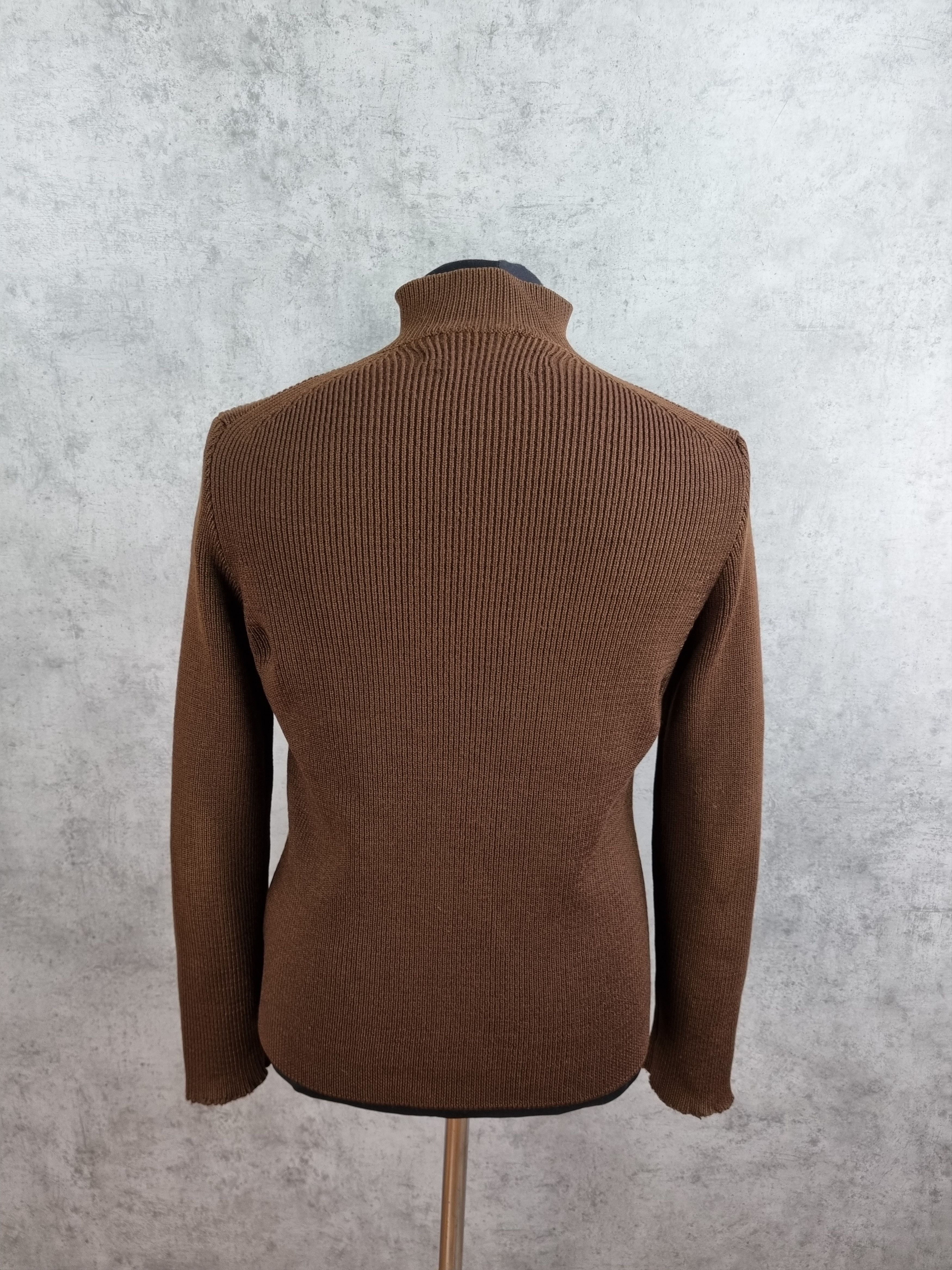 Stone Island × Vintage Wool Stone Island Embroidery zip up knitted sweater Size US M / EU 48-50 / 2 - 6 Thumbnail