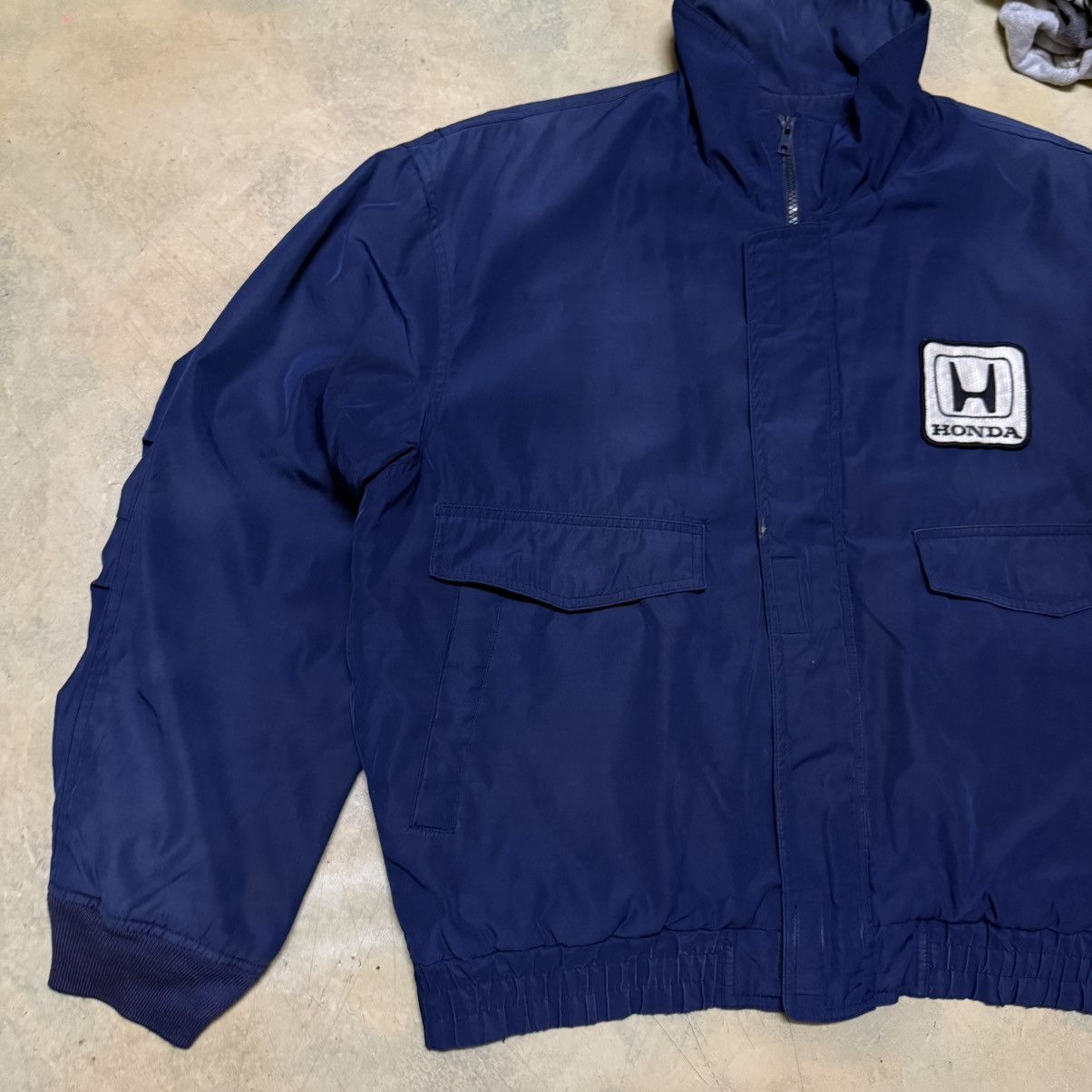 Honda × Vintage Vintage Honda Racing Big Logo Zipper Jacket Size US XL / EU 56 / 4 - 5 Thumbnail