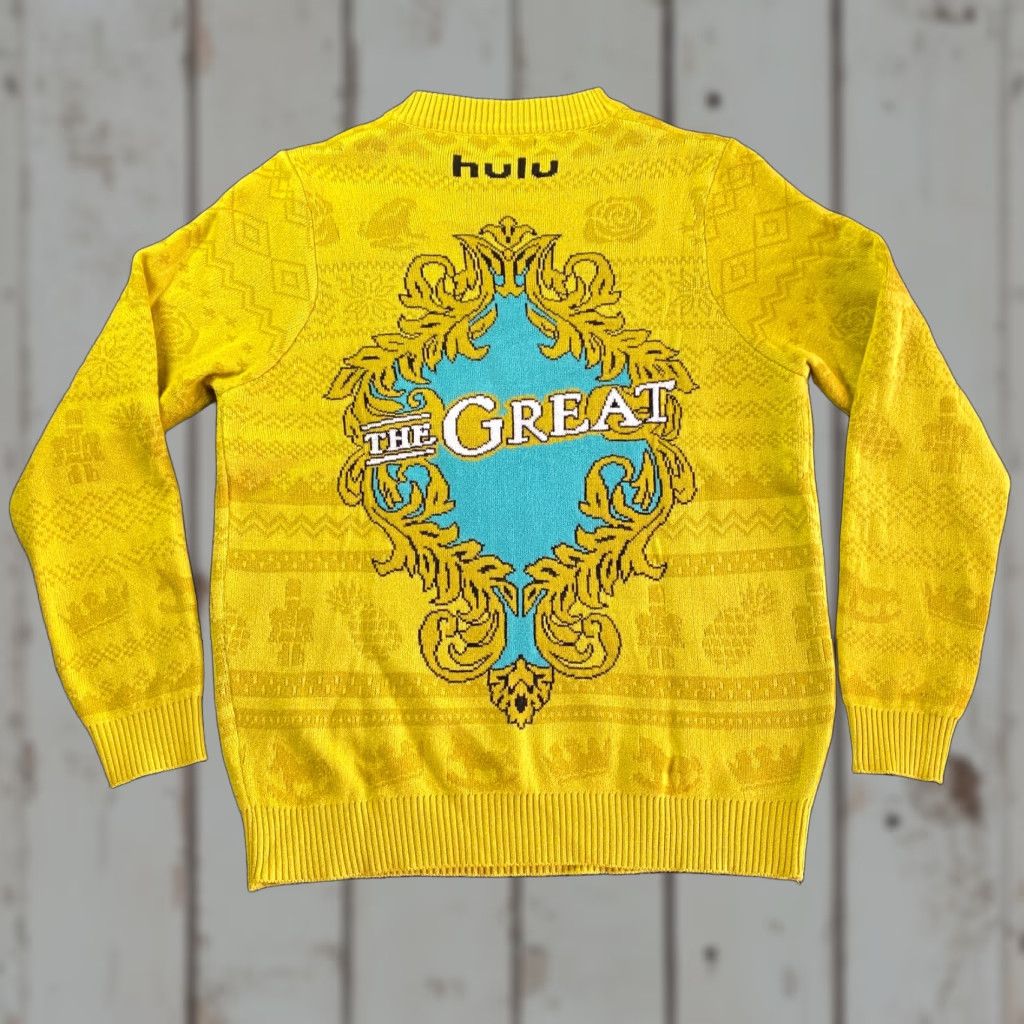 Vintage Hulu The Great Revolution is a Mother Knit Sweater Medium Yellow Gold Women Crew Neck Long Sleeve Pullover Knit M Size M / US 6-8 / IT 42-44 - 1 Thumbnail