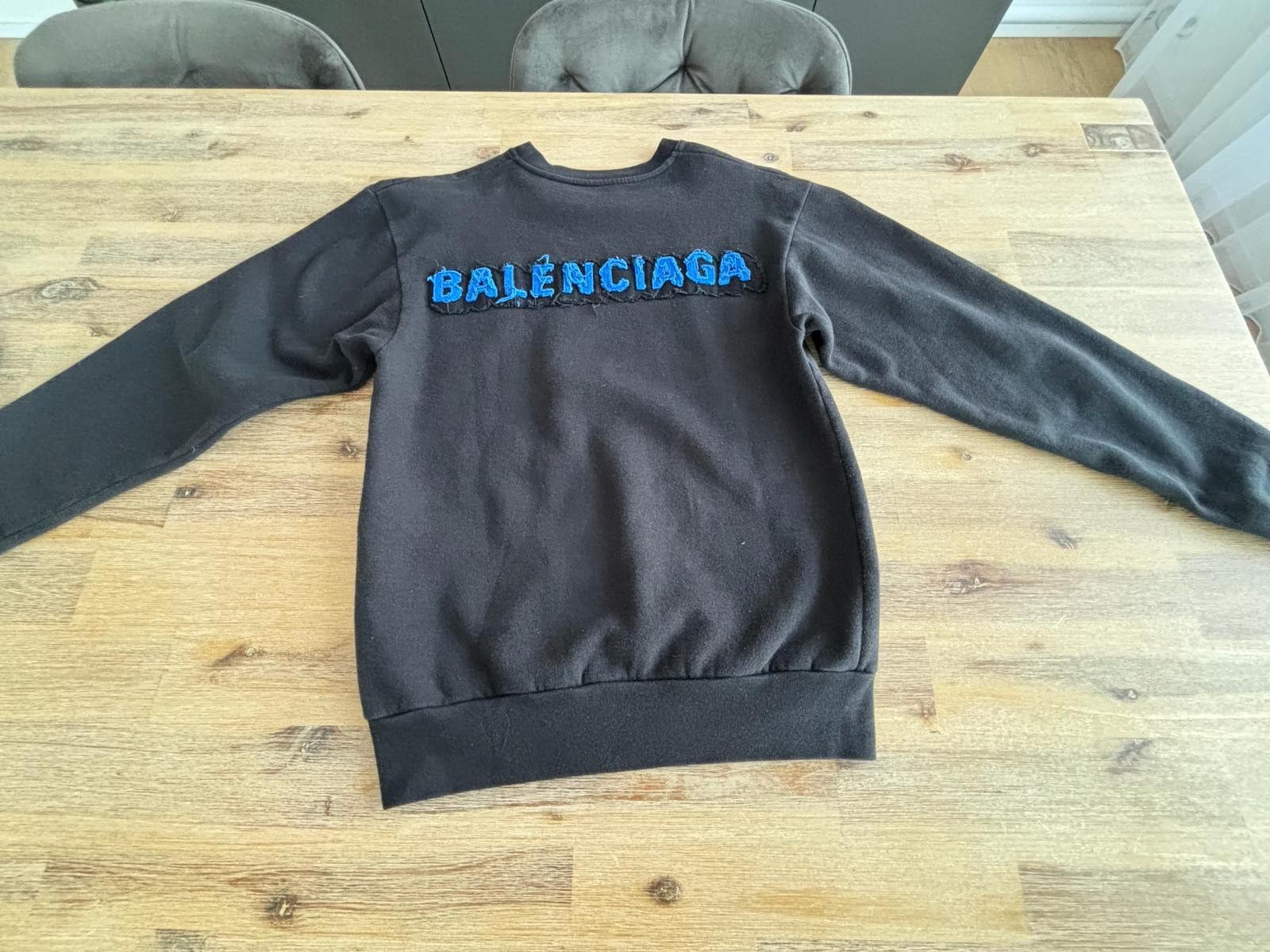 Image of Balenciaga Embroided Logo Sweater in Black, Women's (Size XS)