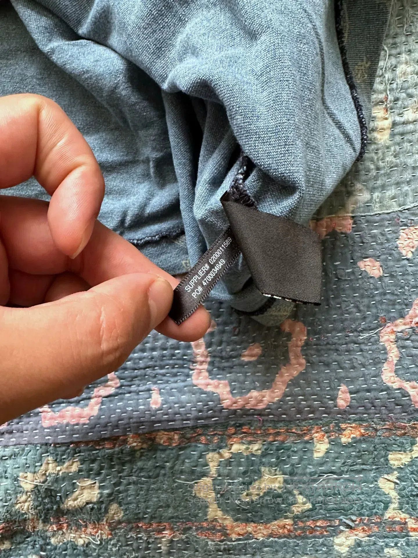 RRL Ralph Lauren rrl indigo dyed paisley long sleeve tee. Size US XL / EU 56 / 4 - 6 Thumbnail