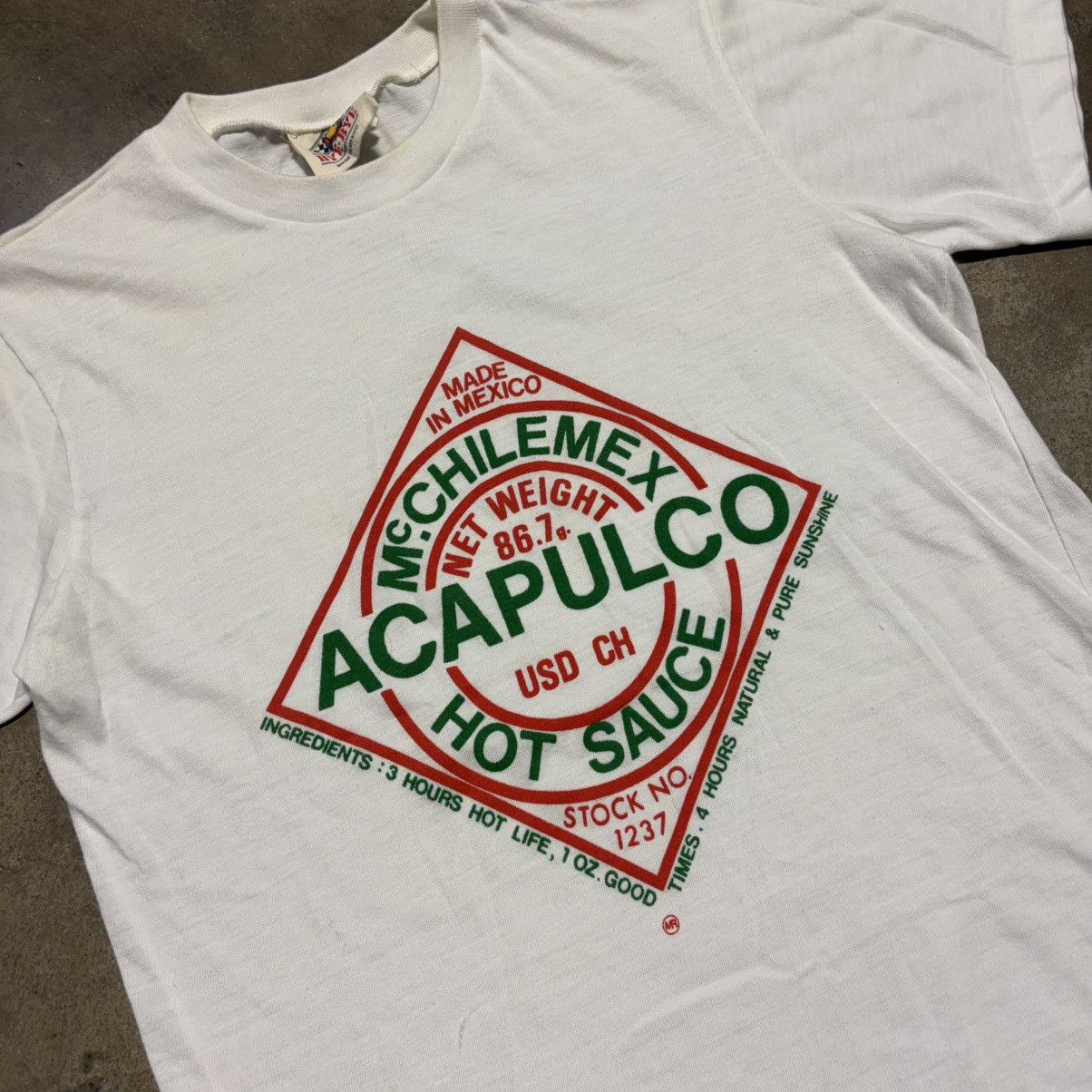 Vintage Vintage Tabasco Hot Sauce Acapulco Mexico Tourist T shirt Size US S / EU 44-46 / 1 - 3 Thumbnail