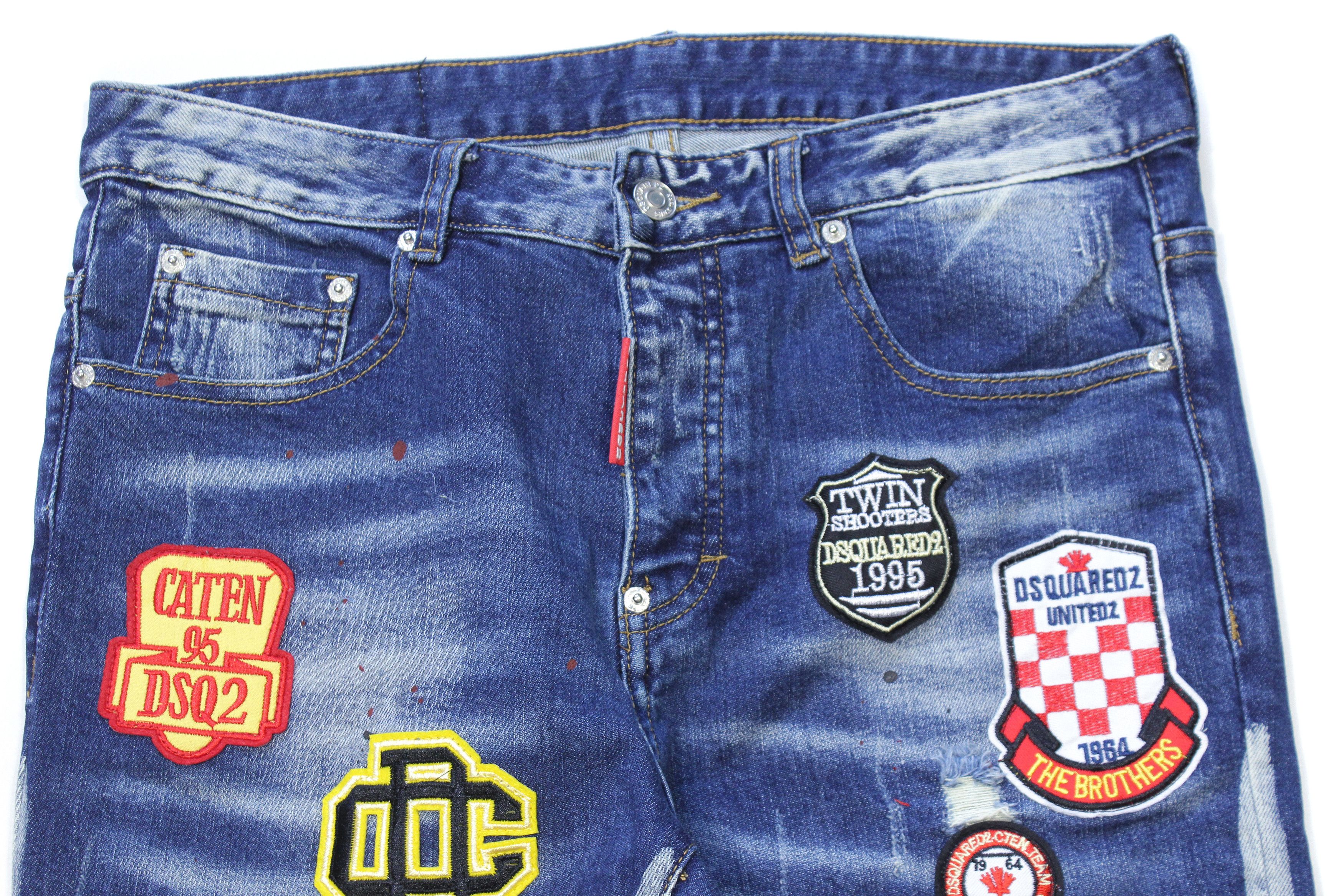 Dsquared2 2017 Classic Kenny Patched Paint Jeans Size US 32 / EU 48 - 3 Thumbnail