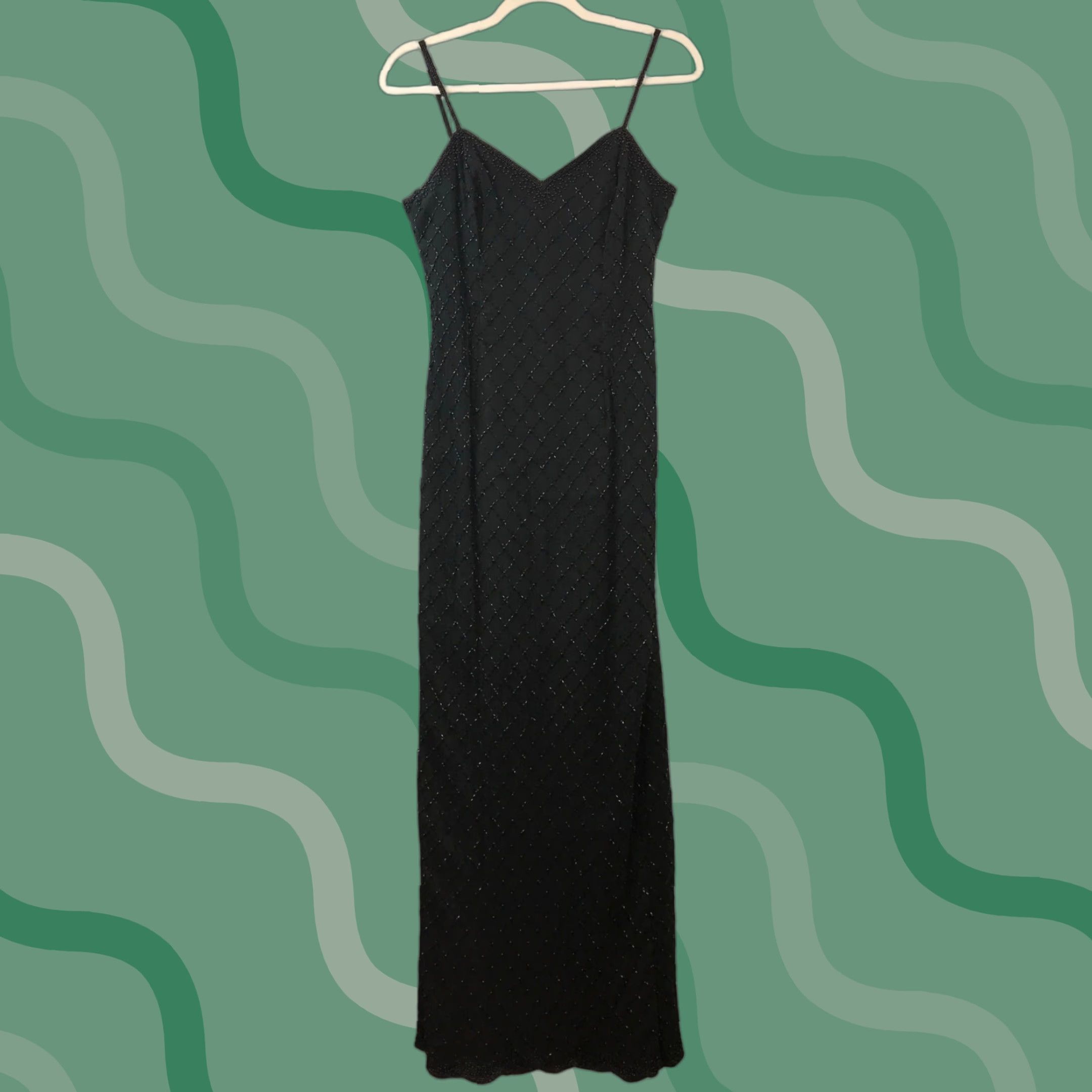 stenay beaded dress vintage A-Line Long Beaded Prom Dress with Corset