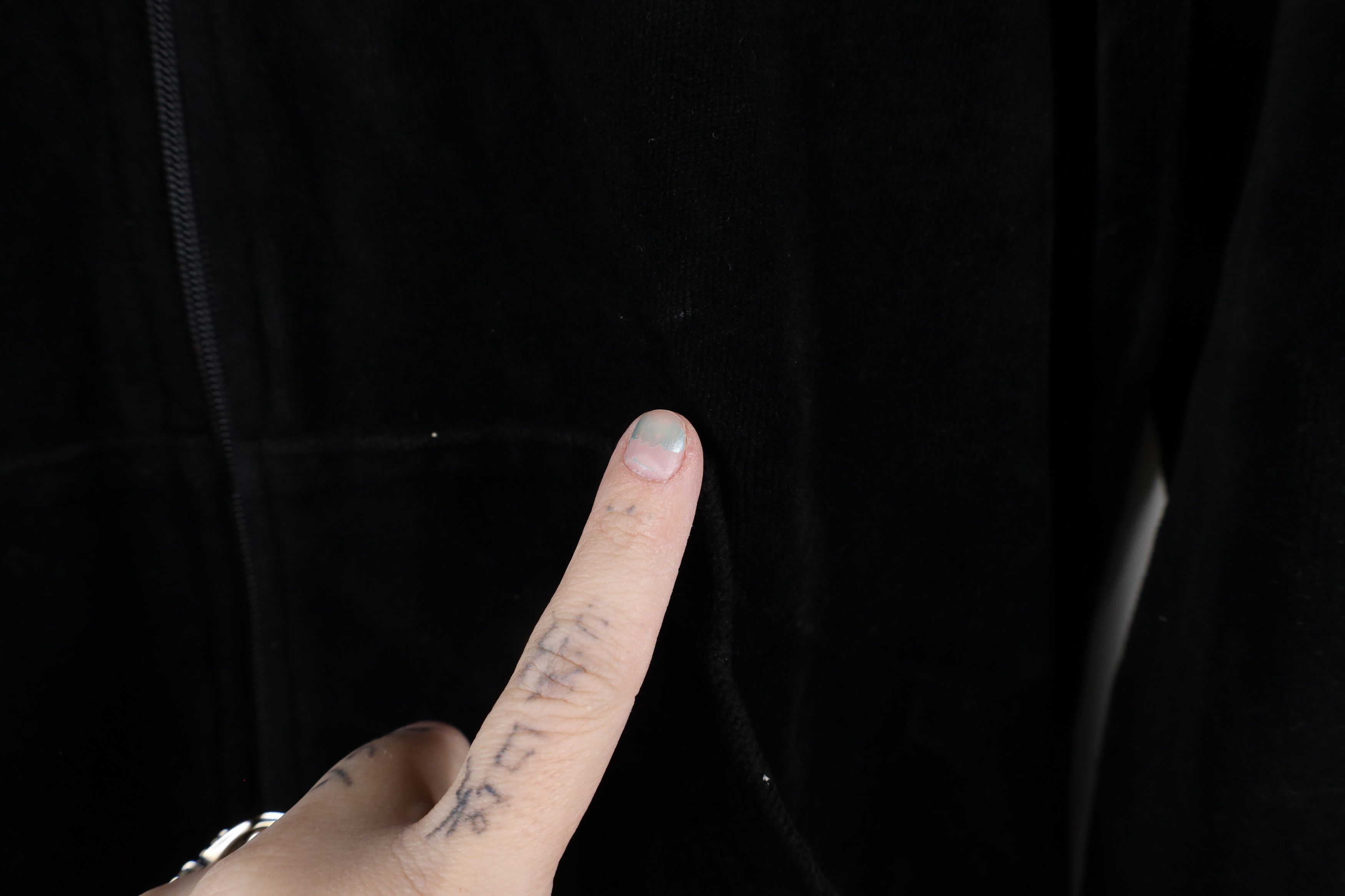 Juicy Couture × Vintage Vintage 90s Y2K Juicy Couture Velvet Velour Jacket Black USA Size L / US 10 / IT 46 - 5 Thumbnail