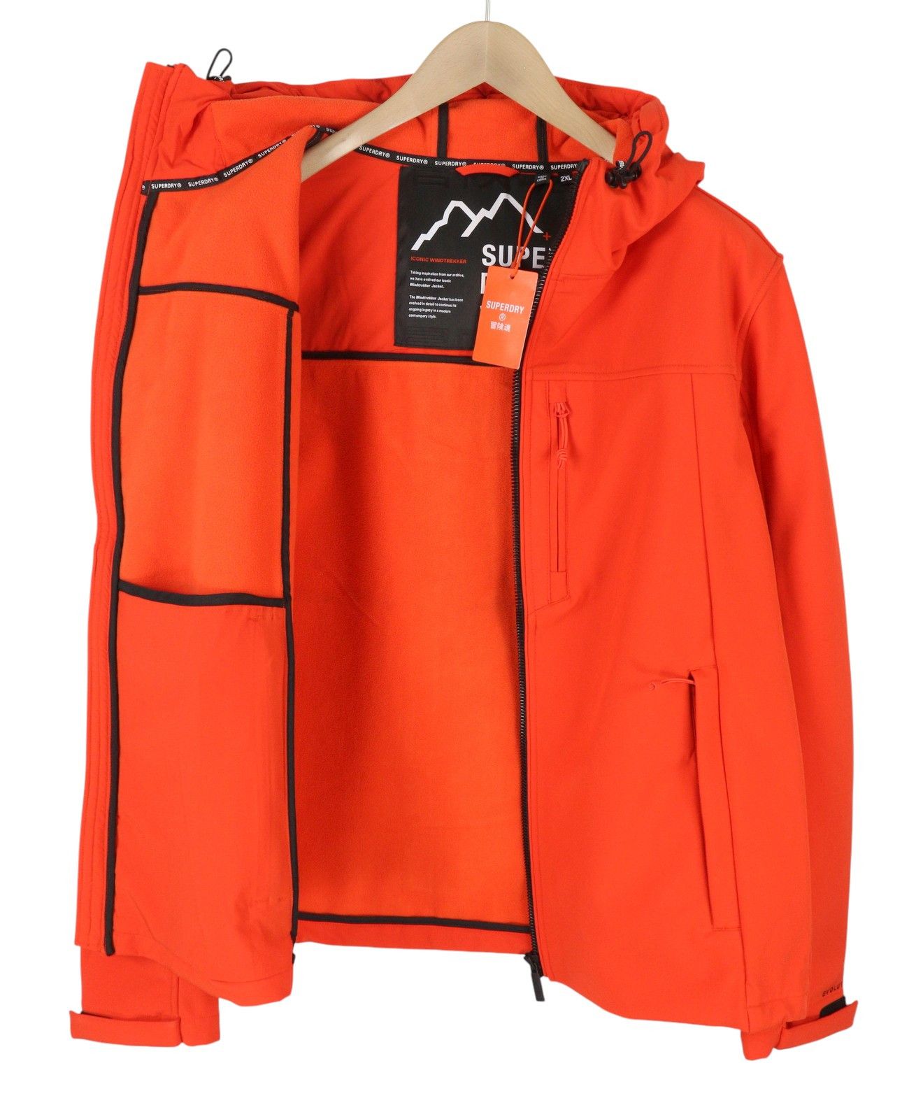Superdry Hooded Soft Shell 2XL Orange Light 87146 Size US XXL / EU 58 / 5 - 4 Thumbnail