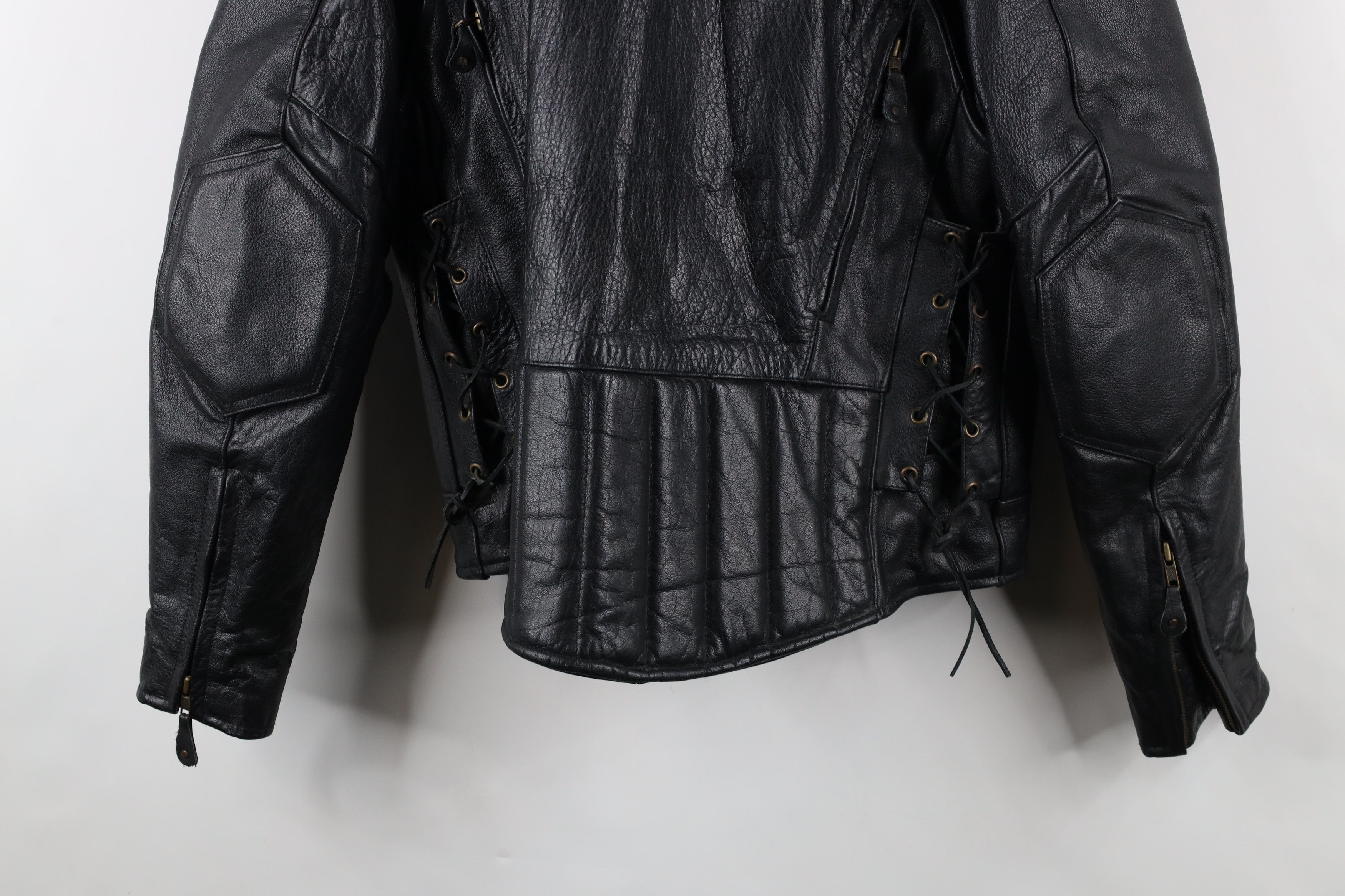 Vintage Vintage 90s Streetwear Padded Leather Motorcycle Jacket Size US M / EU 48-50 / 2 - 16 Thumbnail