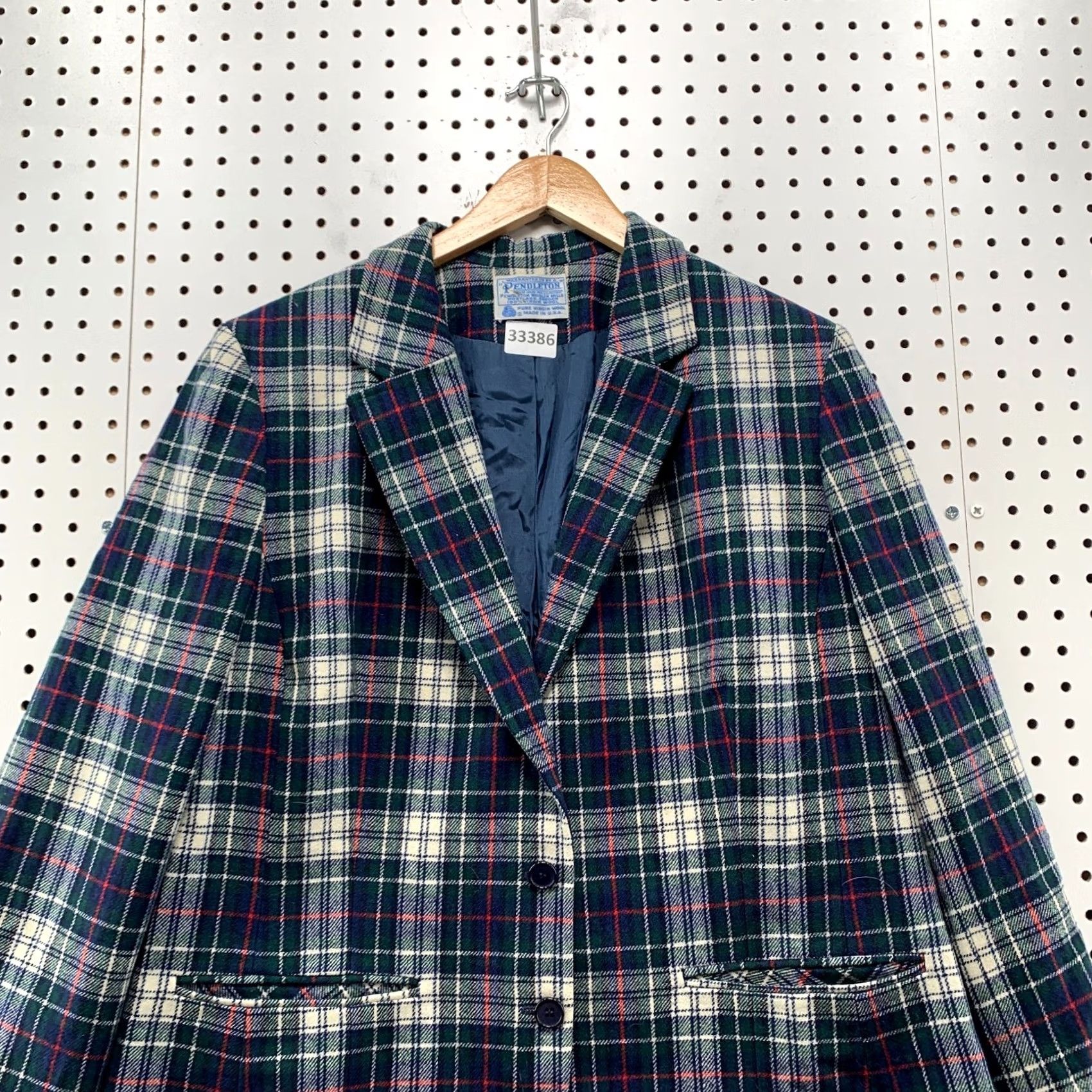 Pendleton VINTAGE Pendleton Blazer Shirt Wool Green USA 21x28 Sports Plaid Womens M Medium Size M / US 6-8 / IT 42-44 - 5 Thumbnail