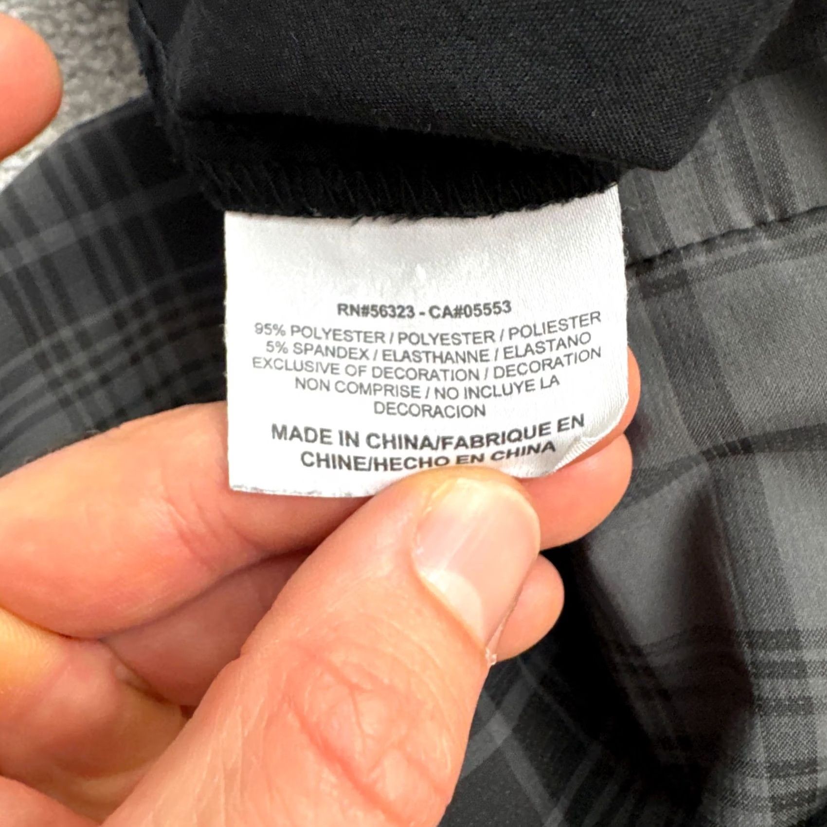 Nike Nike Golf Performance Dri-Fit Plaid Chino Shorts Mens 38 Gray Black Snap Button Wrap Pocket Regular Front Flat Front 12in Inseam Casual Sports Size US 38 / EU 54 - 7 Thumbnail