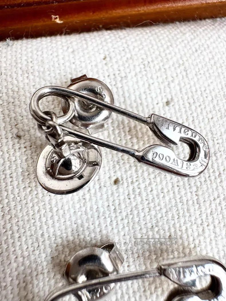 Vivienne Westwood Vivienne Westwood Vintage Sterling Silver Saturn Earrings Size ONE SIZE - 4 Thumbnail