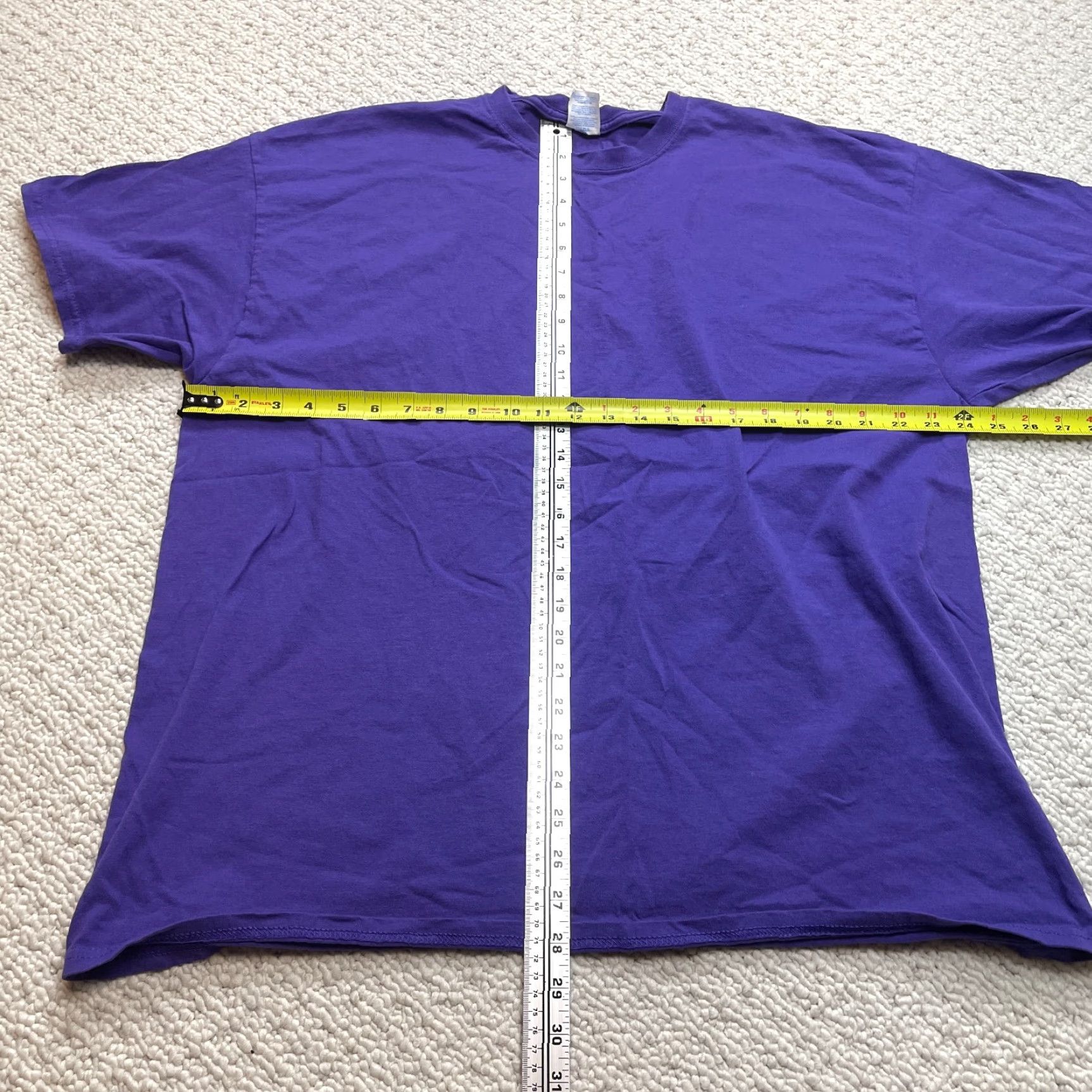 Port & Company Port & Company Core Cotton Shirt Adult 2XL Purple Short Sleeve Solid Crew Neck T-Shirt Men Regular Size US XXL / EU 58 / 5 - 2 Thumbnail