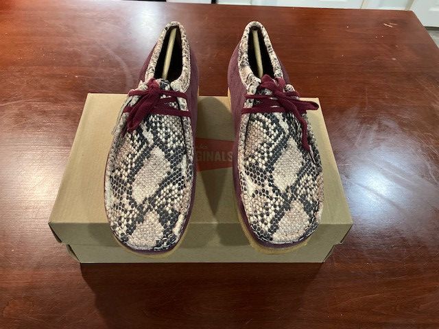 Clarks Concepts x Clarks Wallabees 'Maroon Snakeskin' sz. 9.5 DS Size US 9.5 / EU 42-43 - 5 Thumbnail