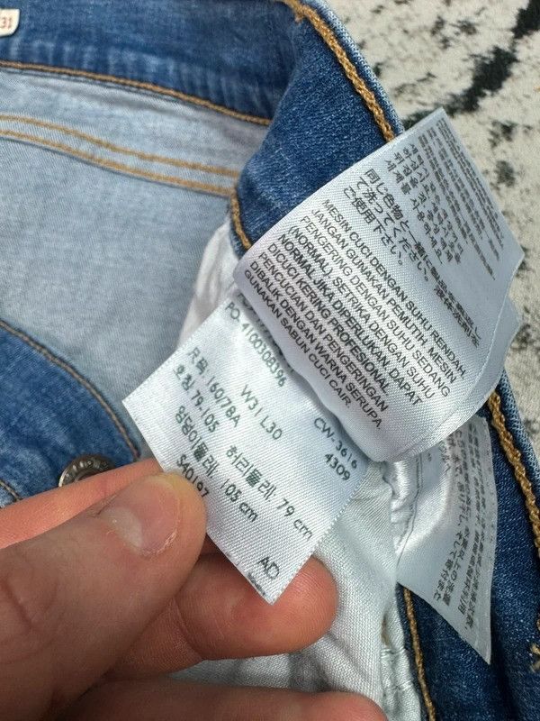 Levi's Levis 710 super skinny jeans blue 31 30 Size 31" - 7 Thumbnail