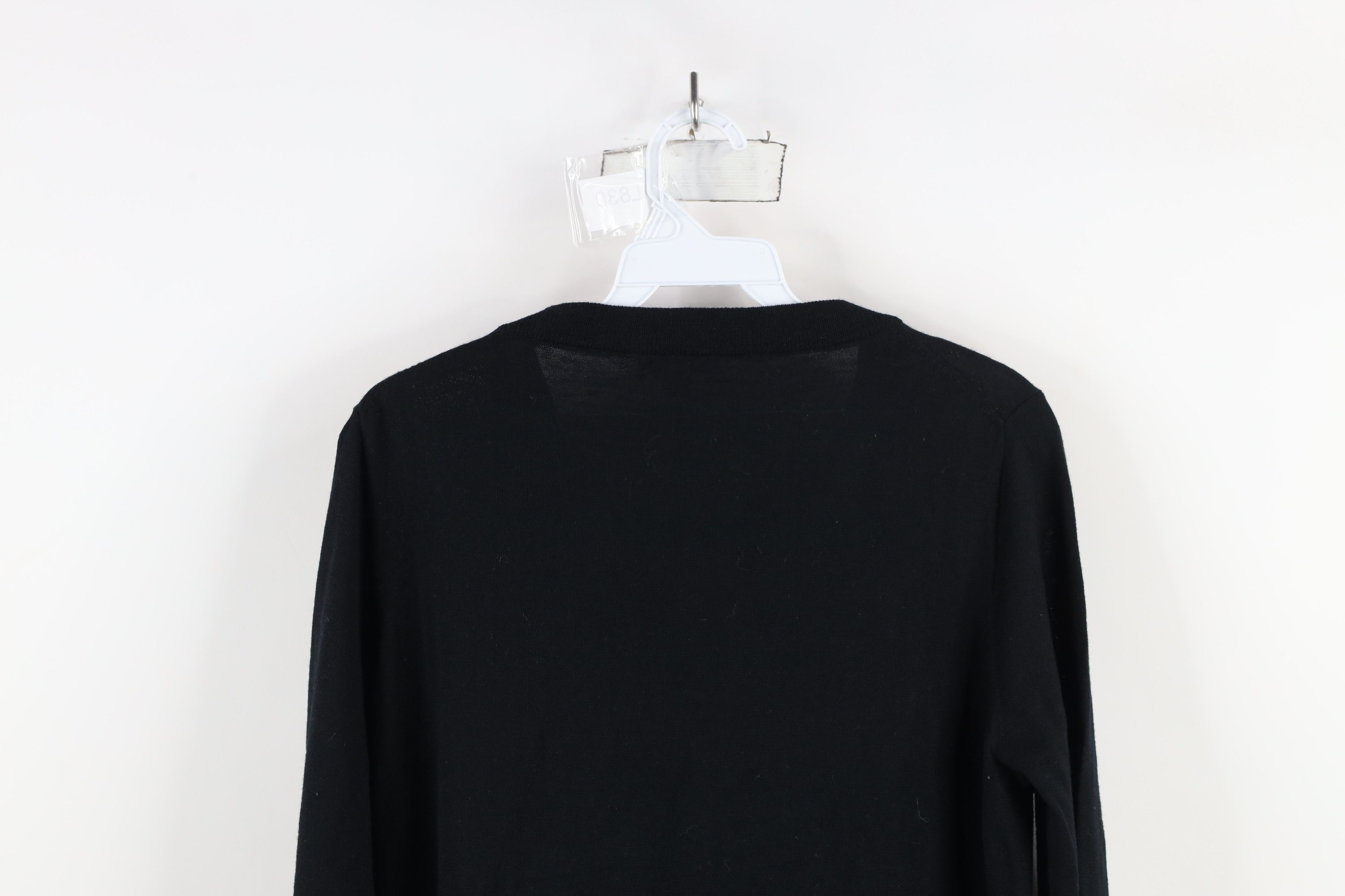 J.Crew × Vintage J Crew Blank Lightweight Merino Wool Knit Sweater Black Size L / US 10 / IT 46 - 11 Thumbnail
