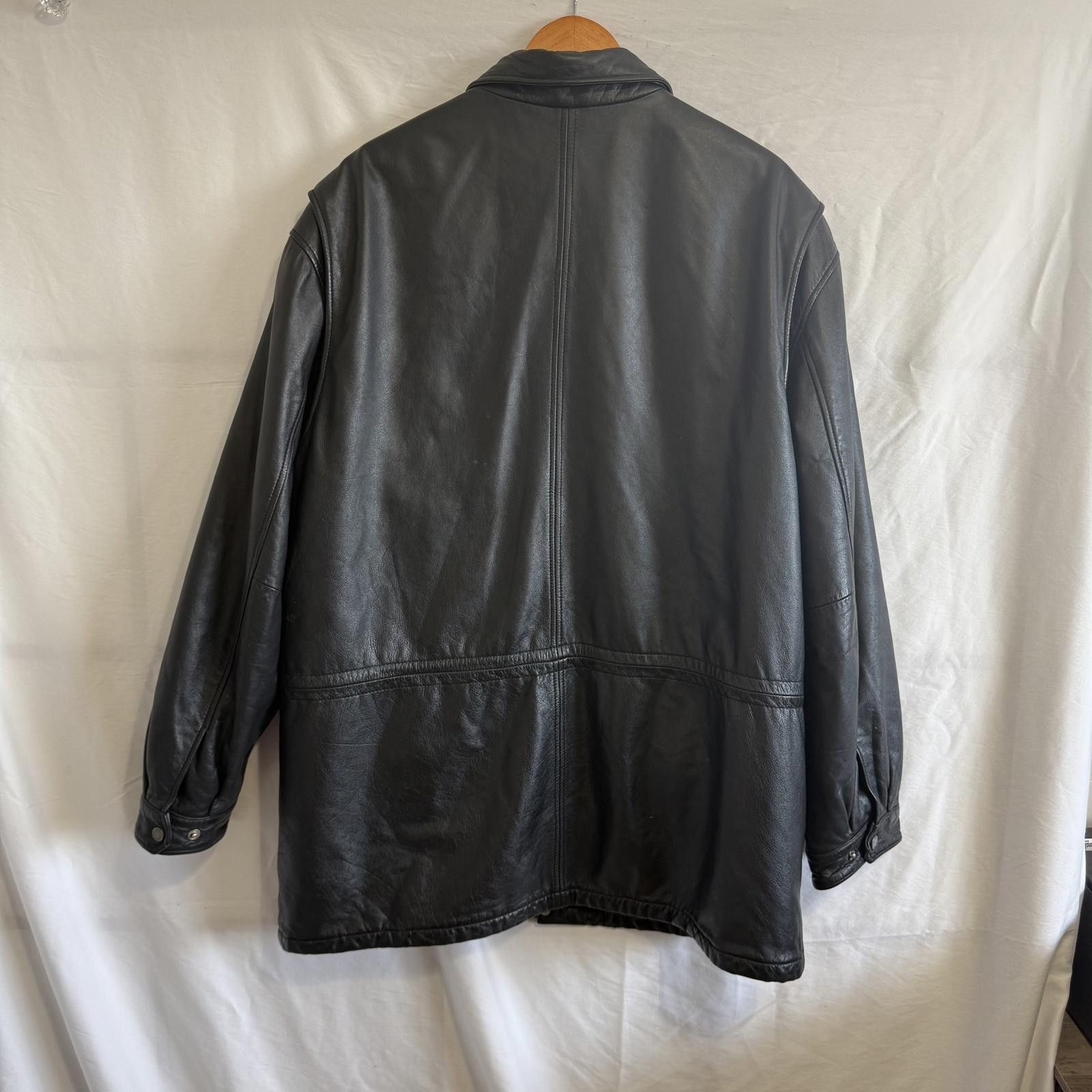 London Fog London Fog Black Leather Jacket Size XL Size US XL / EU 56 / 4 - 3 Thumbnail