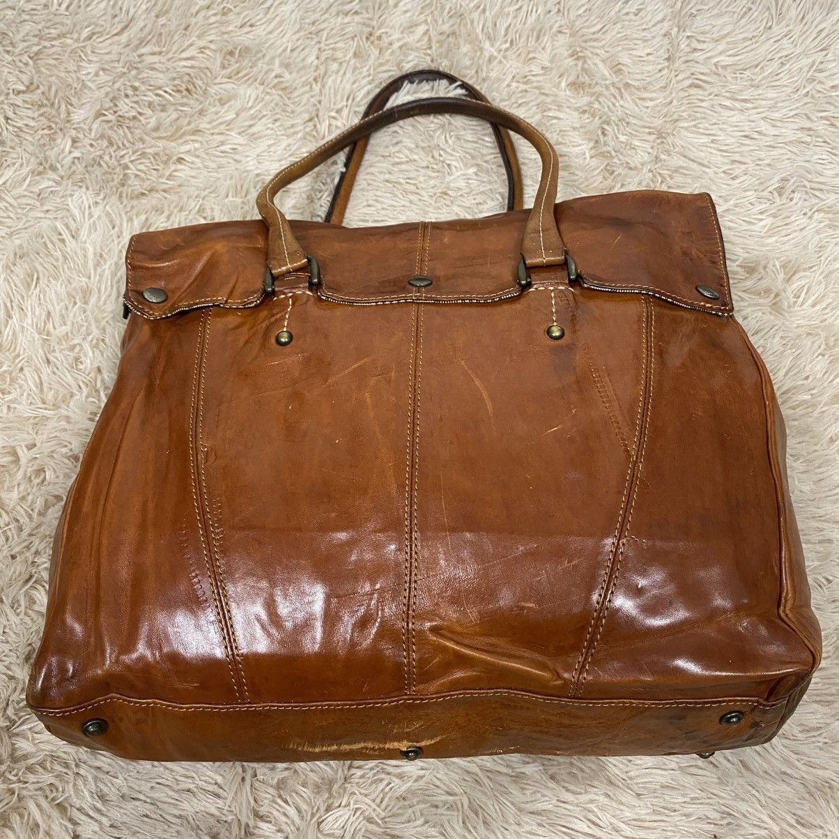 Japanese Brand 📌Vintage Leather Bag Genuine Unison Dept. Size ONE SIZE - 13 Thumbnail