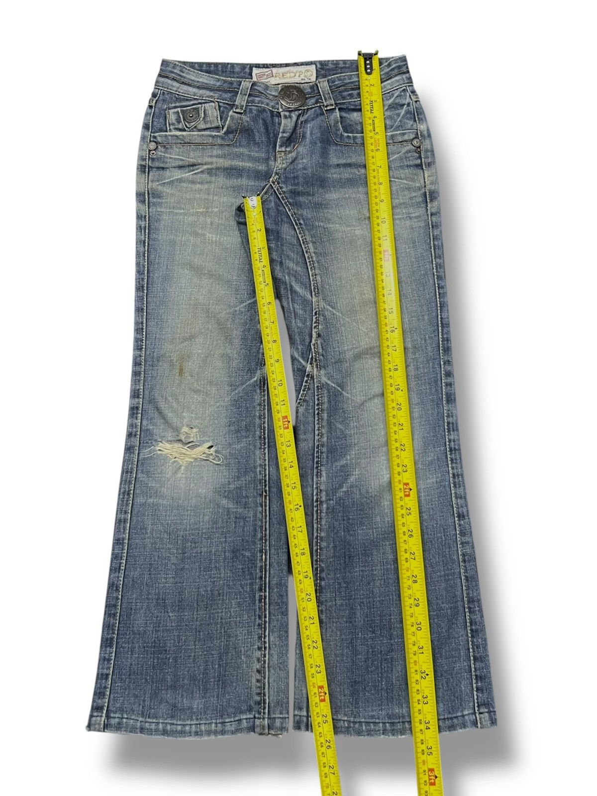 Japanese Brand Bootcut Vintage Red Pepper Up Grade - Faded,Distressed Denim Size US 28 / EU 44 - 12 Thumbnail