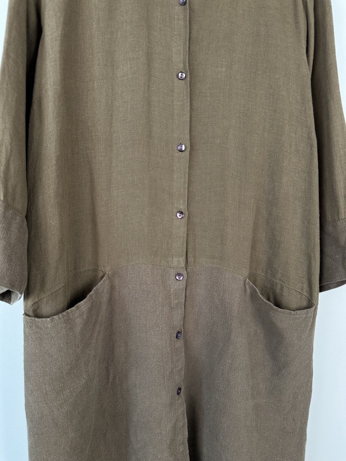 Gudrun Sjoden GUDRUN SJODEN Oversized Dress Shirt Linen Designer Size L / US 10 / IT 46 - 7 Thumbnail