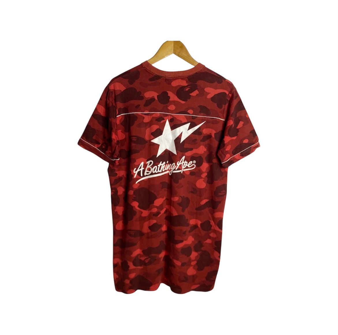 Bape Bape Star Red Camouflage Tee Size XS / US 0-2 / IT 36-38 - 2 Thumbnail