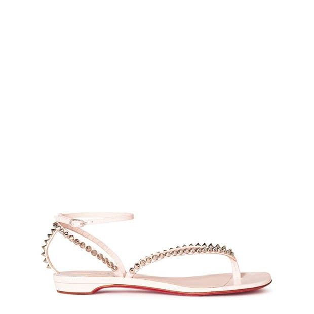 Christian Louboutin So Me Tonguetta Spiked Leather Sandals Size US 8 / IT 38 - 1 Thumbnail
