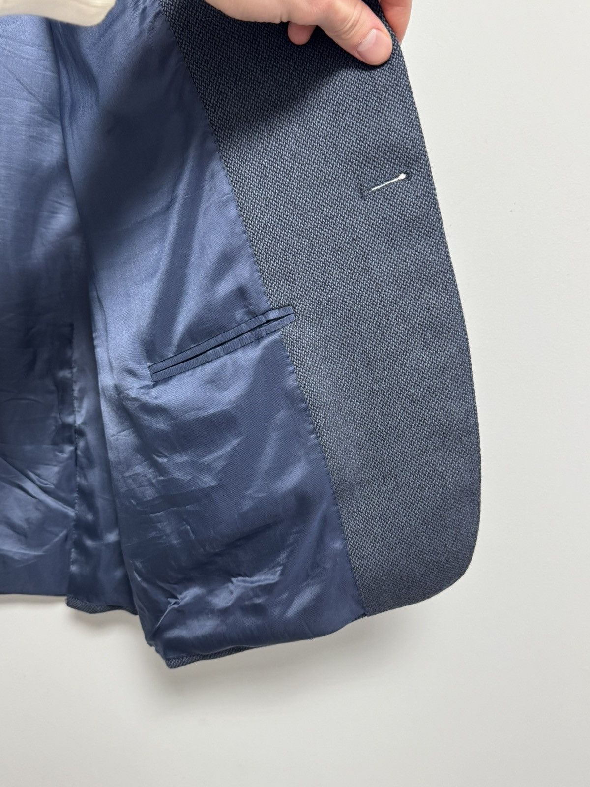 Canali Canali Blazer Men’s Blue Luxury Lana 58-R Size Size 54L - 13 Thumbnail