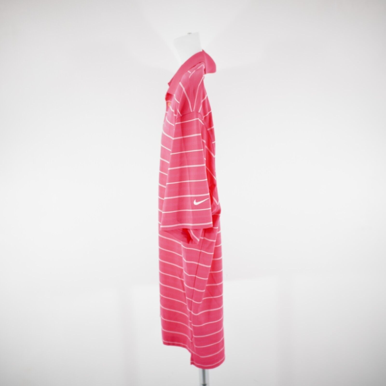 Nike Nike Golf Dri-Fit Pink Striped Polyester XL Short Sleeve Pol Size US XL / EU 56 / 4 - 5 Thumbnail