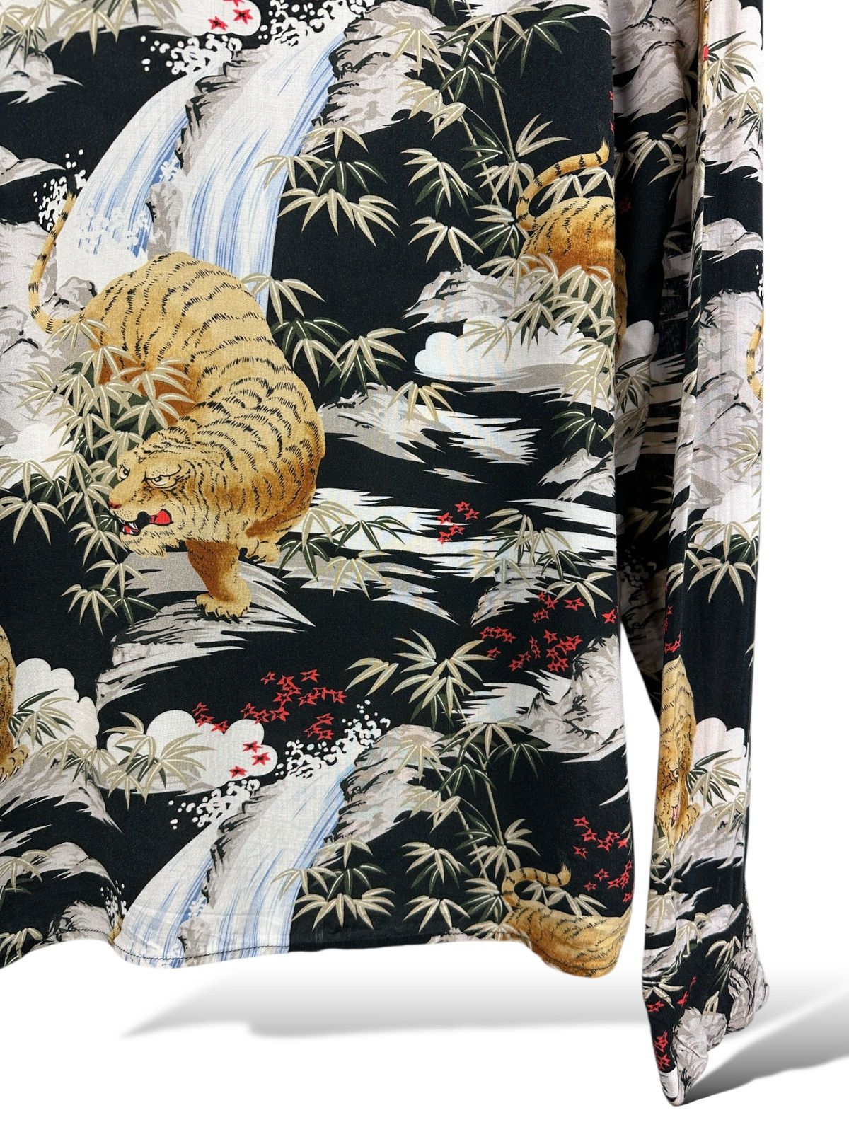 Allsaints Allsaints Sumatra Long Sleeve Shirt Tiger Print Hawaiian Size US S / EU 44-46 / 1 - 19 Thumbnail