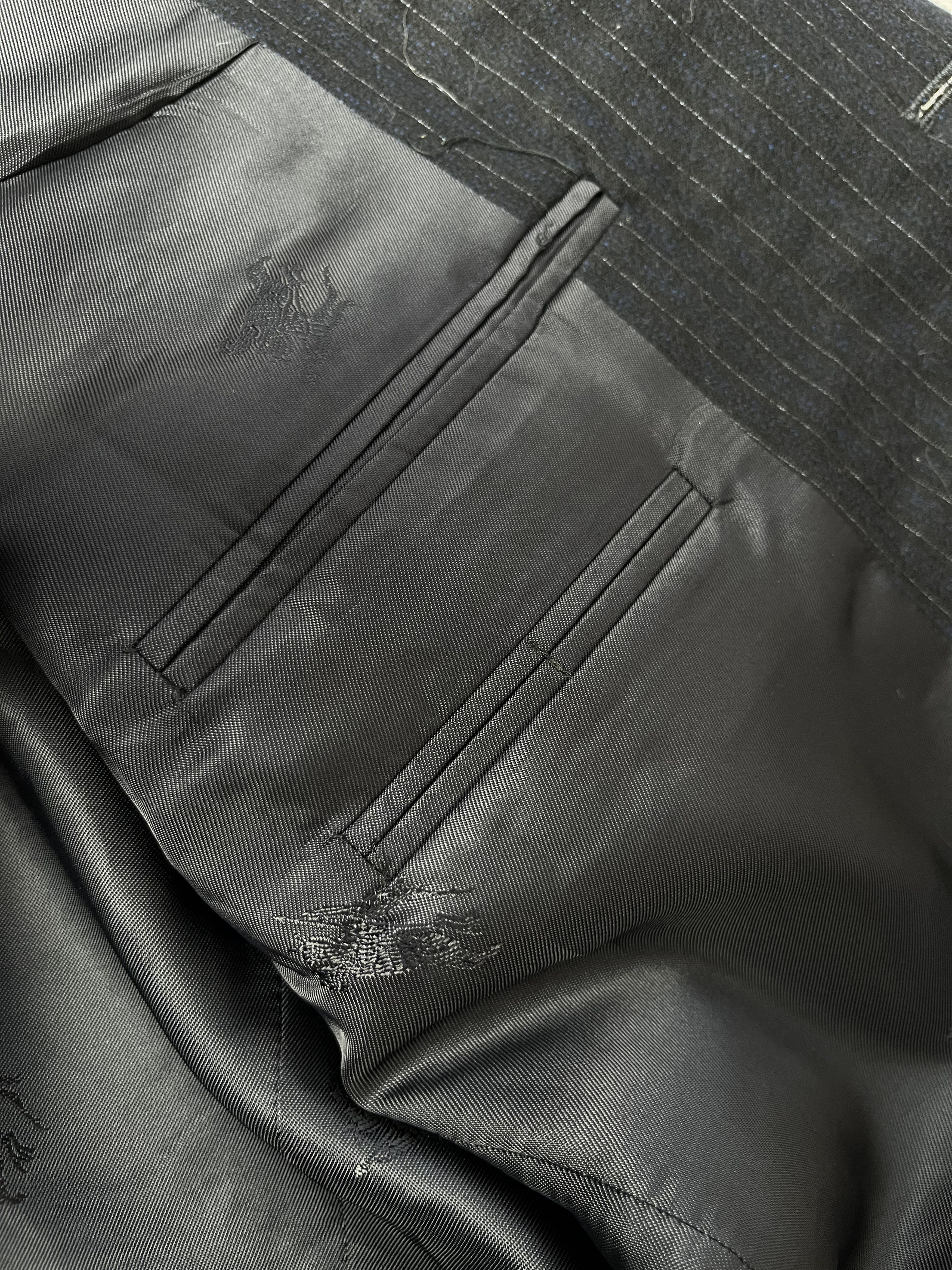 Burberry Vintage Burberry's Wool Cashmere Suit Pinstripe Size 42R Size 42R - 11 Thumbnail