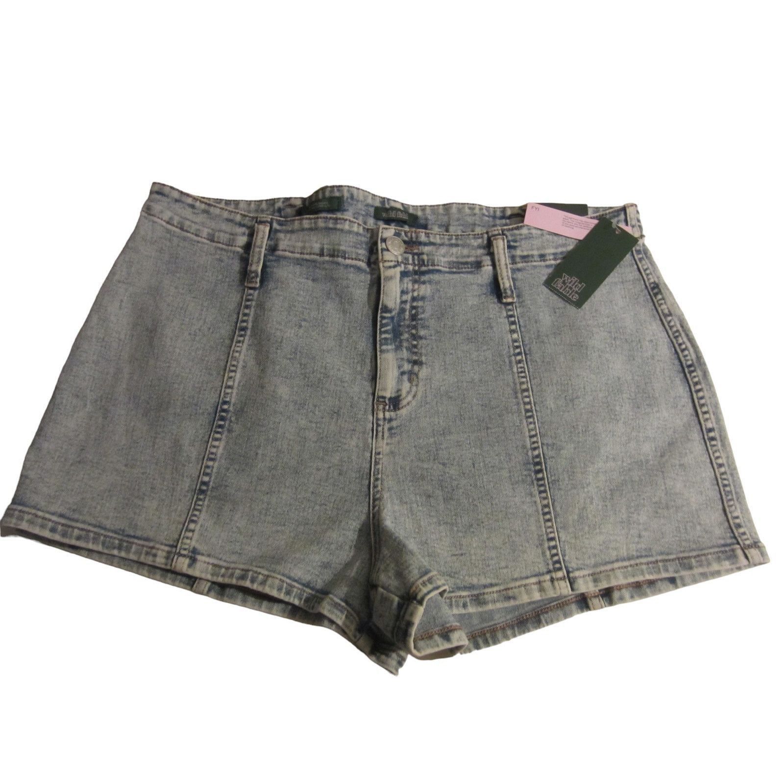 Other Y2K Streetwear Light Wash Denim Super High Rise Shorts 16 Size 38" / US 16 / IT 52 - 2 Thumbnail
