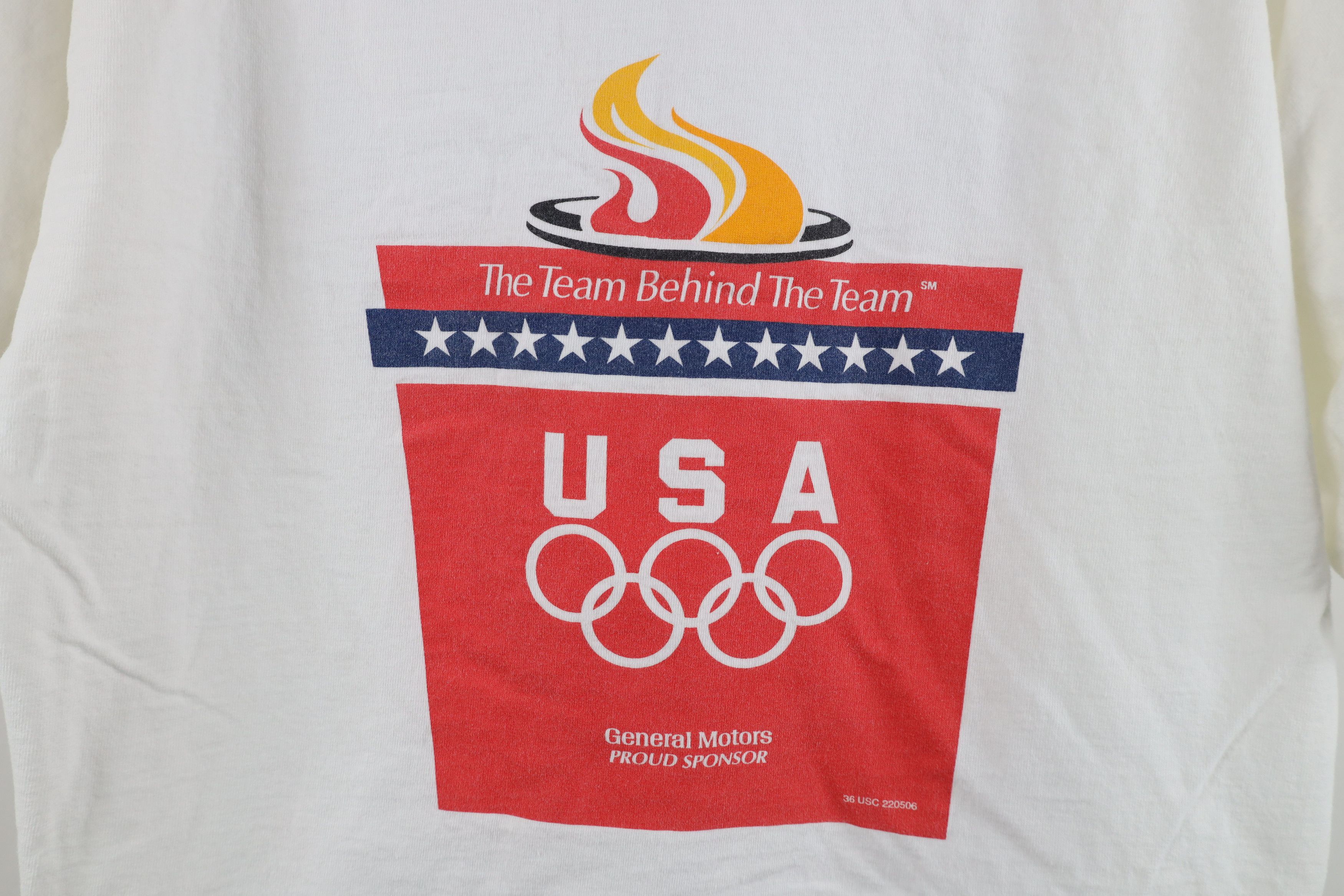 Vintage Vintage 90s Y2K Union Made Motors USA Olympics T-Shirt USA Size US L / EU 52-54 / 3 - 4 Thumbnail