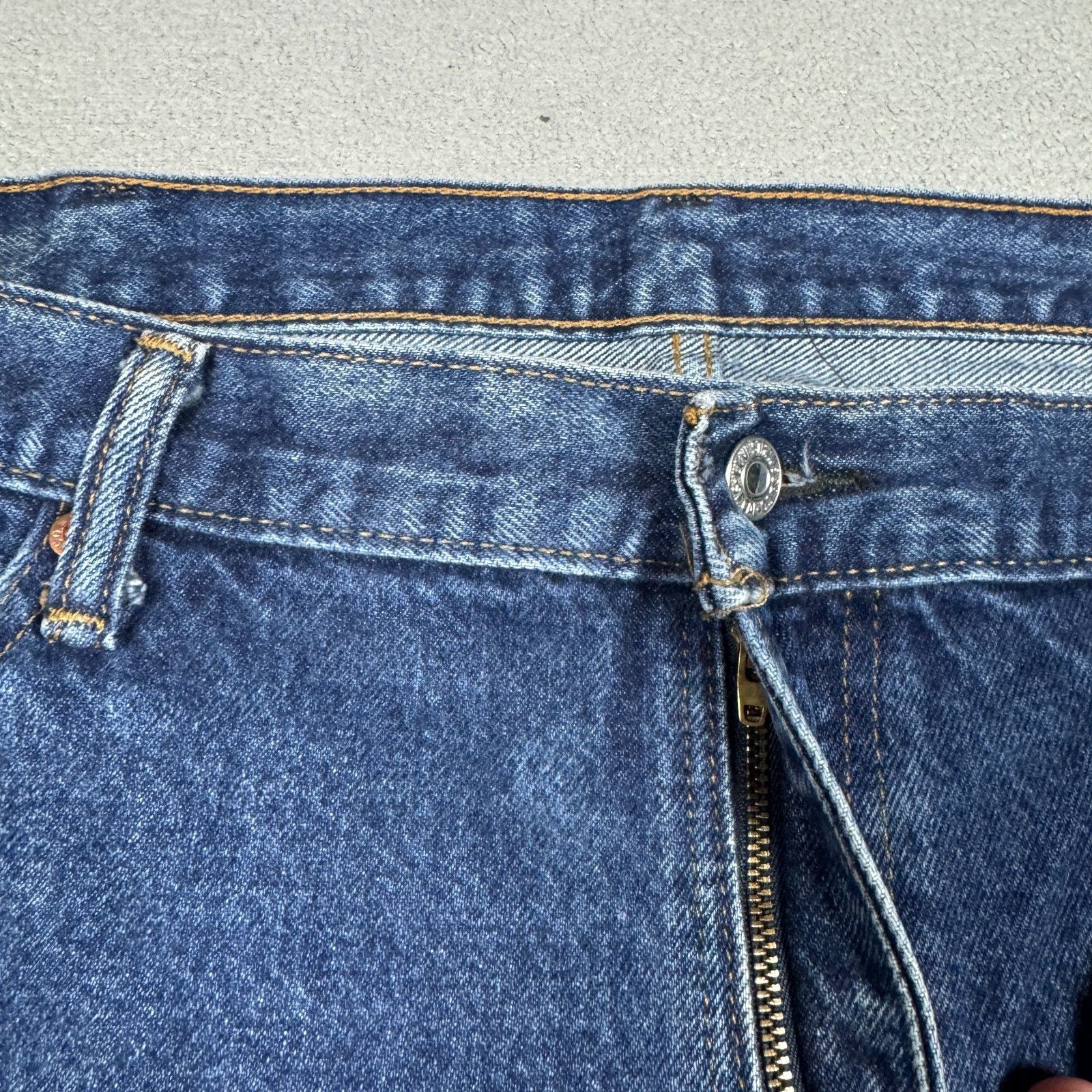 Levi's VTG Levi's 550 Relaxed Fit Jeans W42 L30 Dark Blue 90s Size US 42 / EU 58 - 5 Thumbnail