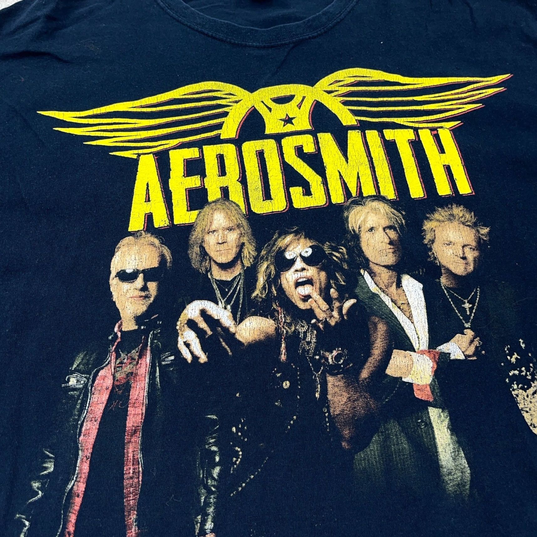 Gildan Aerosmith Shirt Men 2XL Black Band Tee Global Warming Tour Y2K Retro 2013 Graphic Print Crew Neck Short Sleeve Cotton Gildan T-Shirt Mens Size US XXL / EU 58 / 5 - 4 Thumbnail