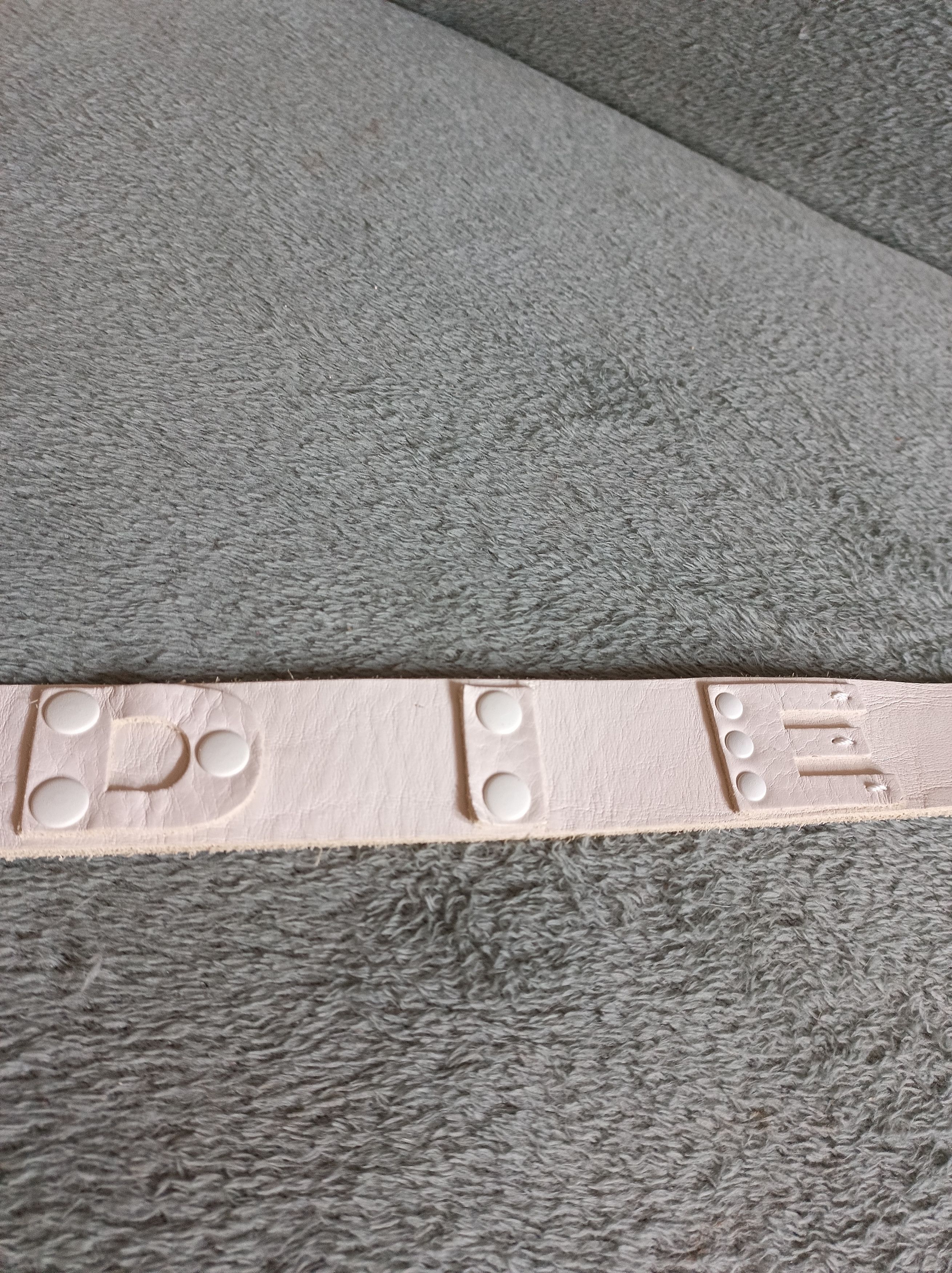 Diesel DIESEL Men's White Belt Leather Studded Size 100 Size 40 - 7 Thumbnail