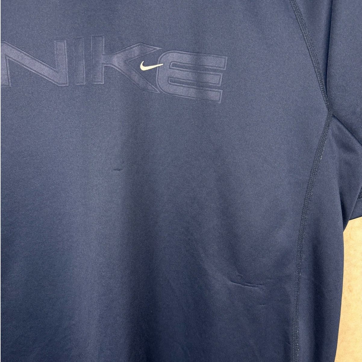 Nike × Vintage VTG Y2K Nike T Shirt Mens Sz L Navy Blue Swoosh Logo Size US L / EU 52-54 / 3 - 7 Thumbnail