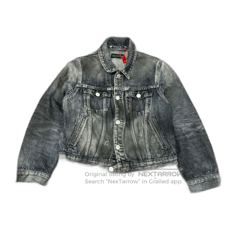 Balenciaga Balenciaga Denim Jacket With Mud Dyed Effect. Size US L / EU 52-54 / 3 - 1 Thumbnail