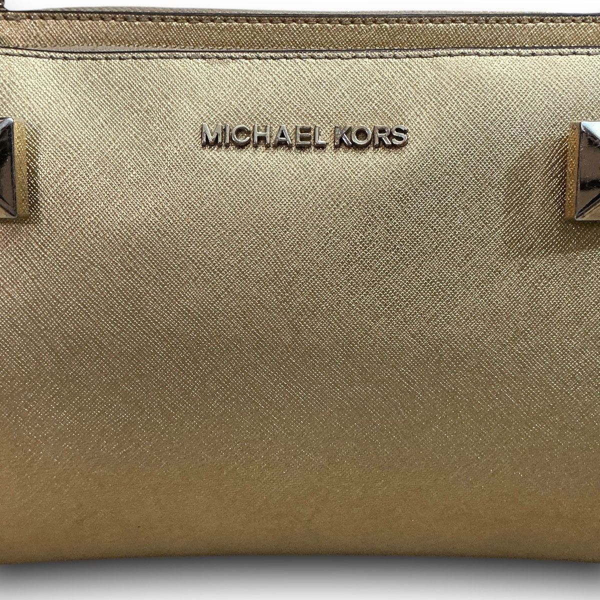 Michael Kors Michael Kors Gold Karla Crossbody Handbag Shoulder Bag Tote Size ONE SIZE - 5 Thumbnail