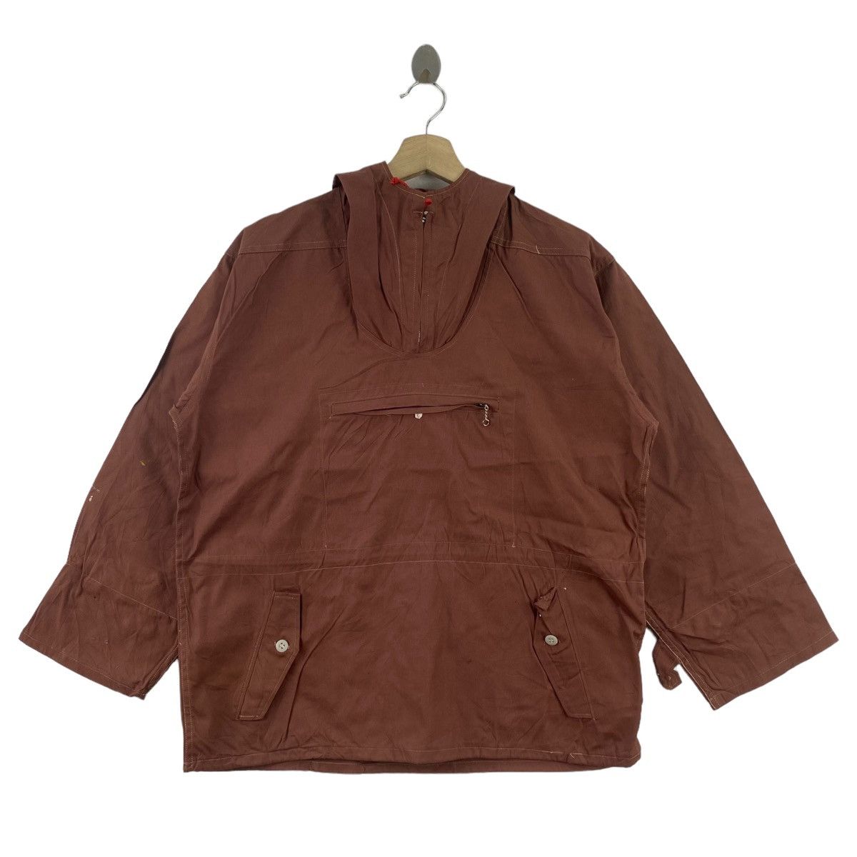 Japanese Brand JAPANESE BRAND Multi Pockets Brown Hooded Anorak Jacket Size US L / EU 52-54 / 3 - 1 Thumbnail