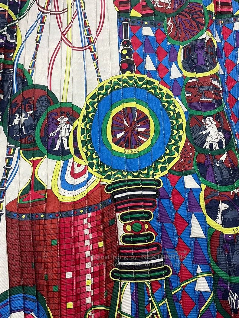 Hermes Hermes Colorful Printed Knit Short Sleeve Top with Patchwo Size XS / US 0-2 / IT 36-38 - 2 Thumbnail