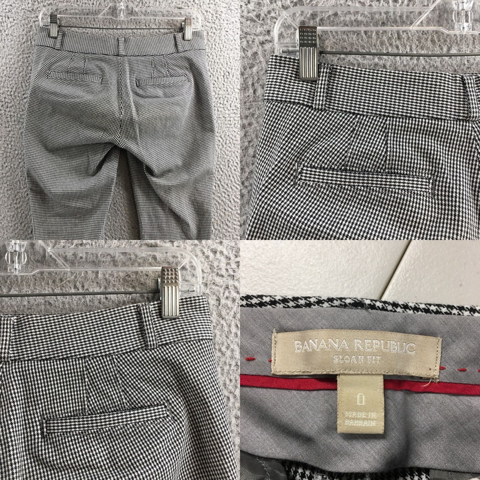 Banana Republic Banana Republic Sloan Dress Pants Womens 0 Black Houndstooth Low Rise Skinny Dress Pants Womens Black 0 Sloan Match Mens Womens Girls Size 25" / US 0 / IT 36 - 9 Thumbnail