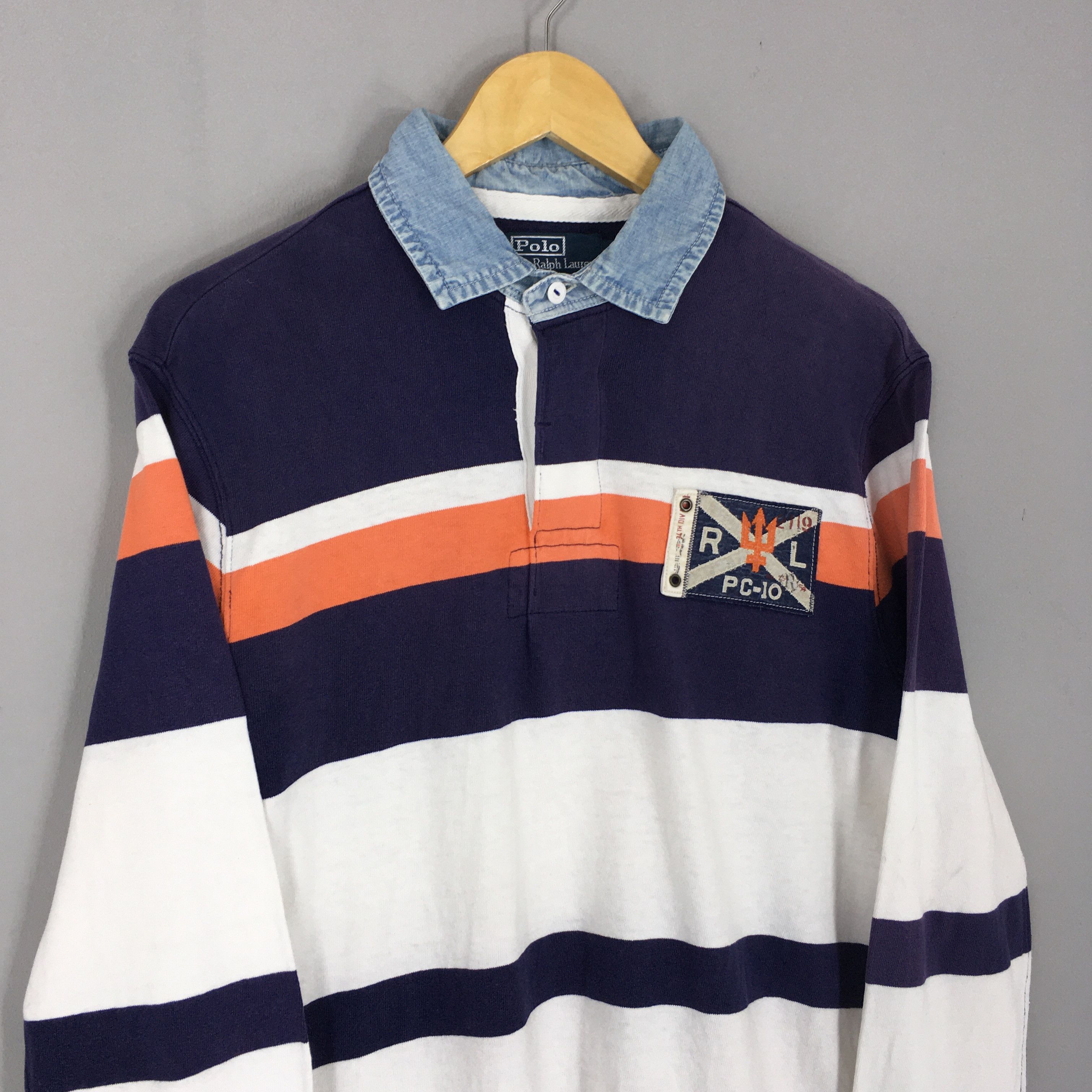 Polo Ralph Lauren × Rugby Ralph Lauren × Vintage RARE Vintage Polo Ralph Lauren Rugby Shirt Medium Size US M / EU 48-50 / 2 - 4 Thumbnail