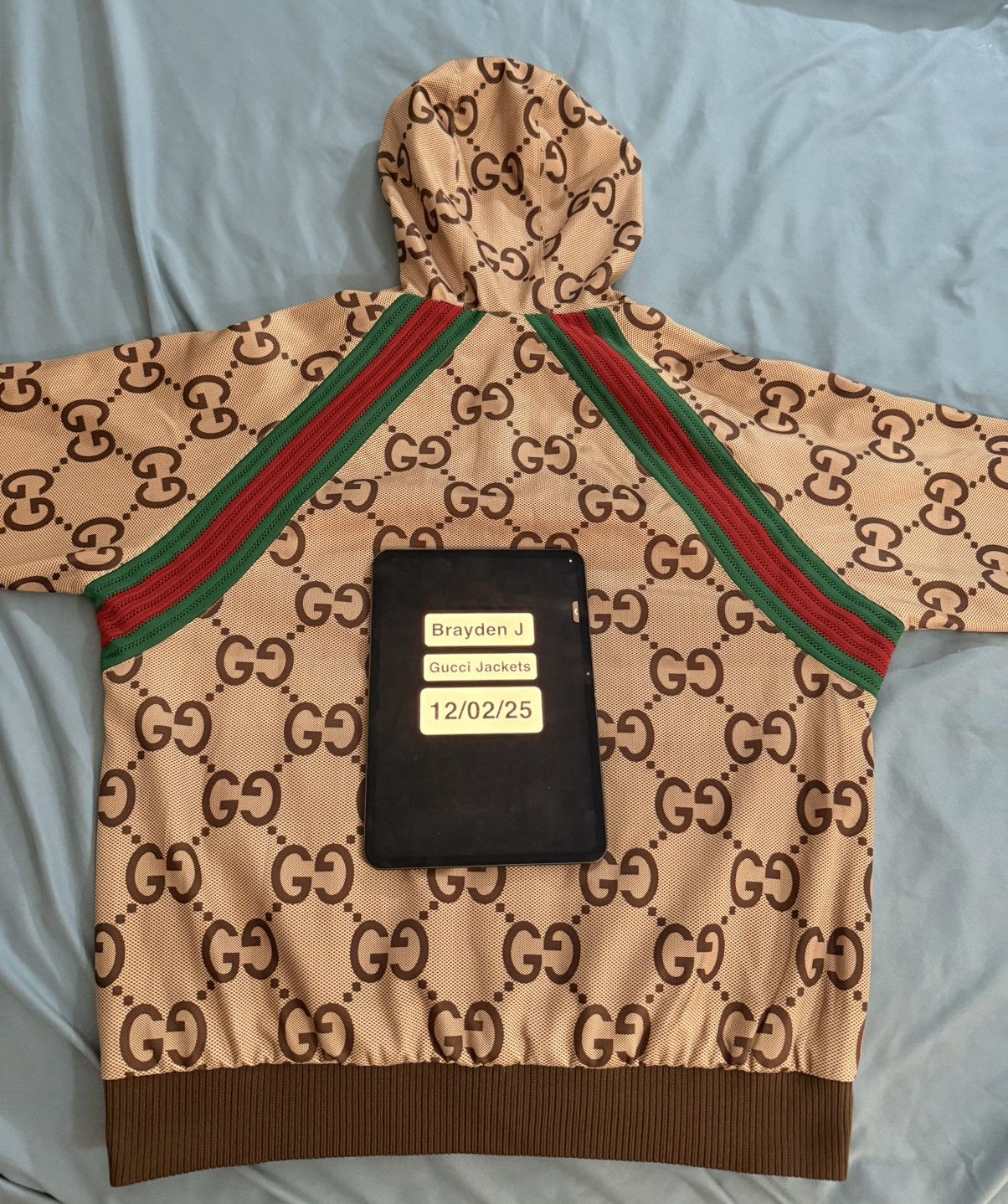 Gucci Gucci Beige GG Monogram Zip-Up Hoodie – Size M – Brand New Size US M / EU 48-50 / 2 - 10 Thumbnail