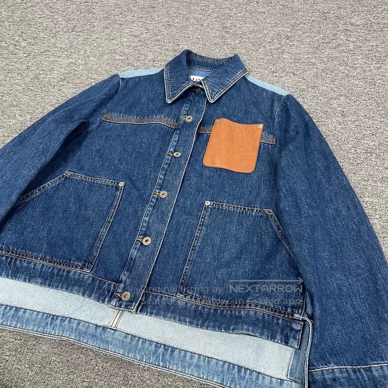 Loewe Loewe Leather label color block, denim jacket Size XS / US 0-2 / IT 36-38 - 3 Thumbnail