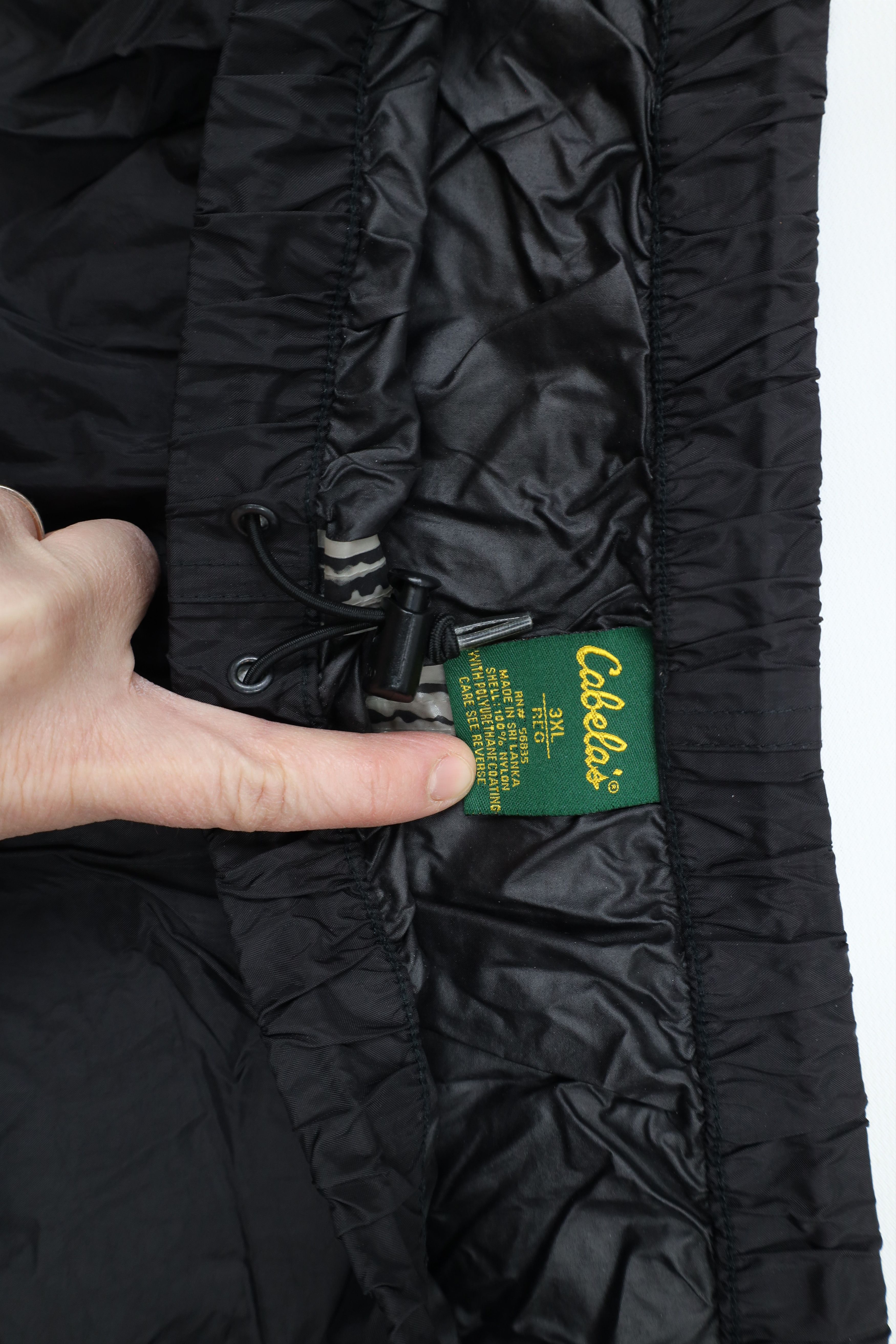 Cabelas × Vintage Vintage Cabelas Wide Leg Outdoor Hiking Rain Pants Black Size US 42 / EU 58 - 5 Thumbnail