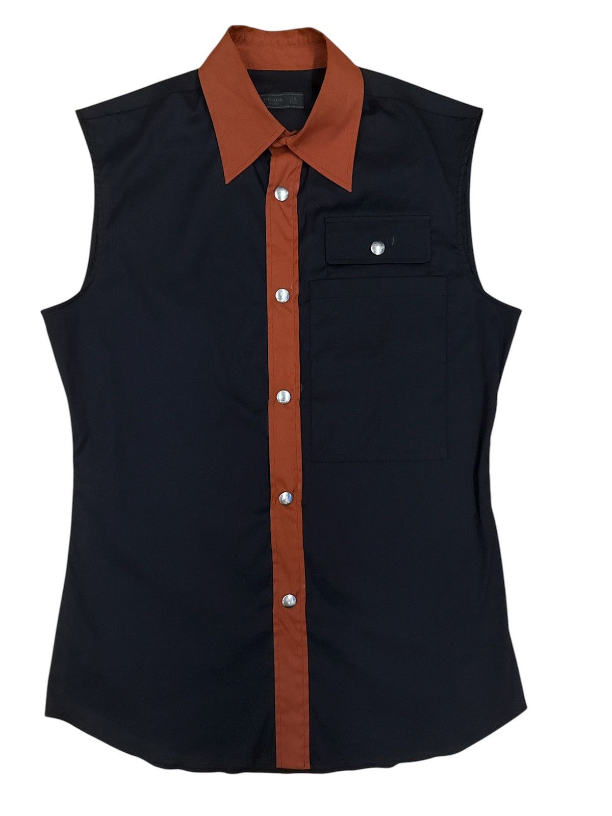 Prada Prada Sleeveless Button Down Shirt Vest Size US M / EU 48-50 / 2 - 1 Thumbnail