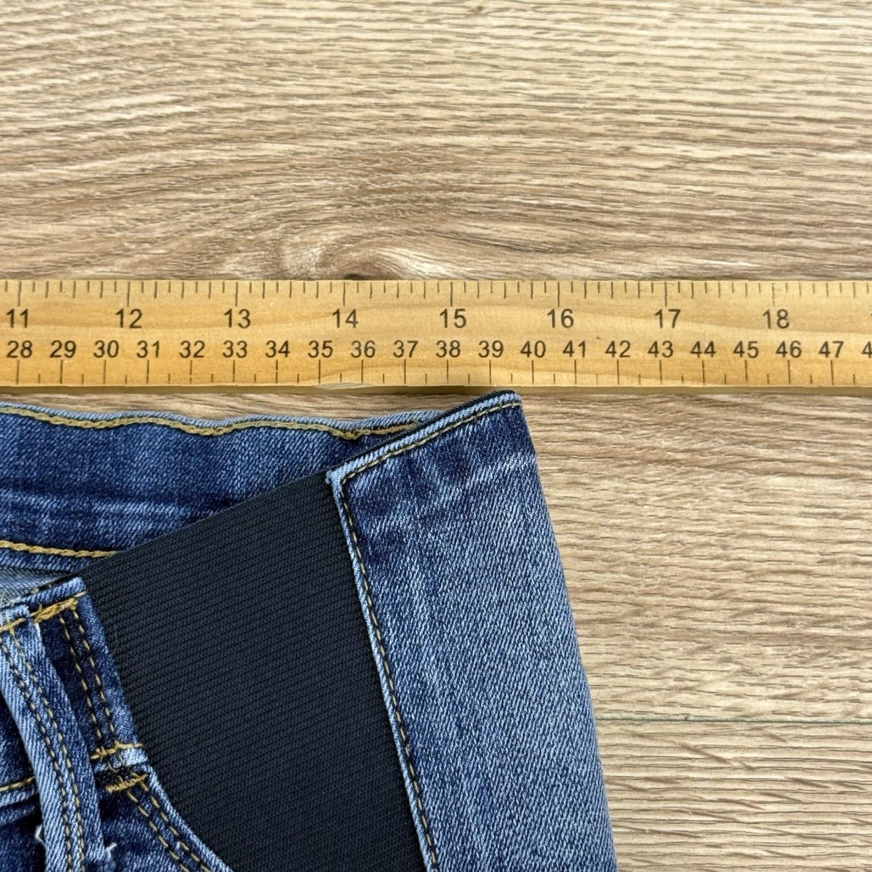Denime Isabel Maternity Jeans Skinny Denim Distressed Raw Blue 28" Inseam Size 6 Womens Jegging Size 28" / US 6 / IT 42 - 5 Thumbnail