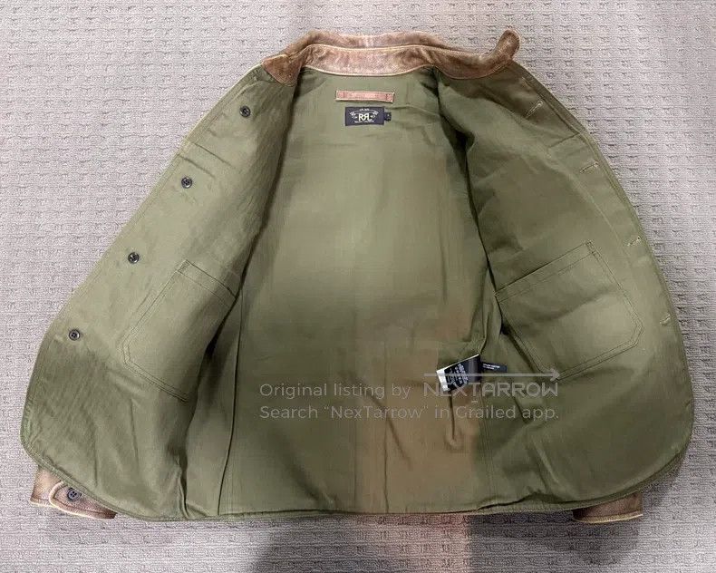 RRL Ralph Lauren RRL Ralph Lauren Sunset Yellow Sluice Officer Leather Robe Size US S / EU 44-46 / 1 - 5 Thumbnail