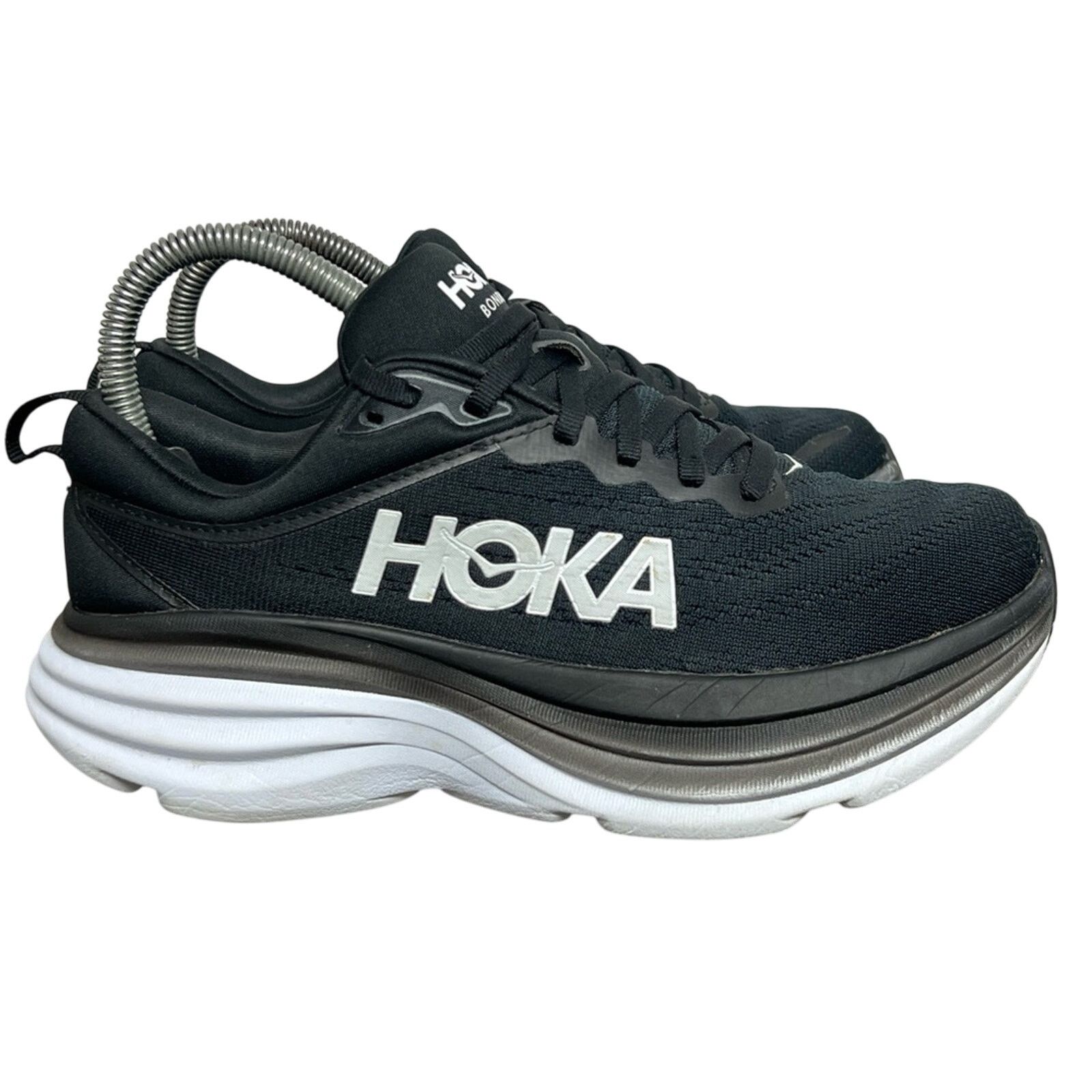 Hoka Hoka One One Womens Bondi 8 Black Running Shoes 6B WORN 3X Size US 6 / IT 36 - 2 Thumbnail