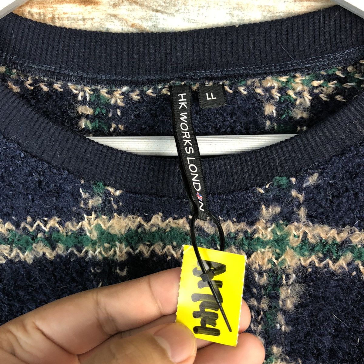 Homespun Knitwear Hk Works London Checkred Black Knitwear #A1744 Size US L / EU 52-54 / 3 - 9 Thumbnail