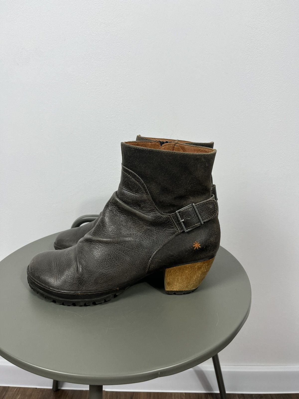 Other Art Leather Ankle Boots Women EU 40 Block Heel Zipper Size US 9 / IT 39 - 5 Thumbnail